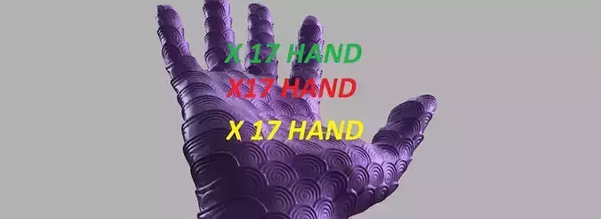 Hand X17 3D print model