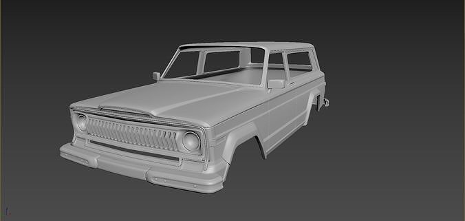 Jeep Grand Cherokee 1977 Body For Print 3D print model 2
