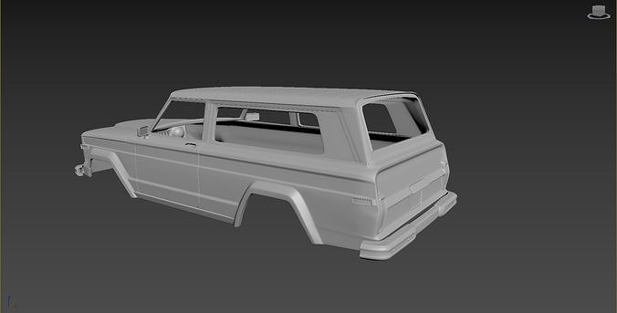 Jeep Grand Cherokee 1977 Body For Print 3D print model 4