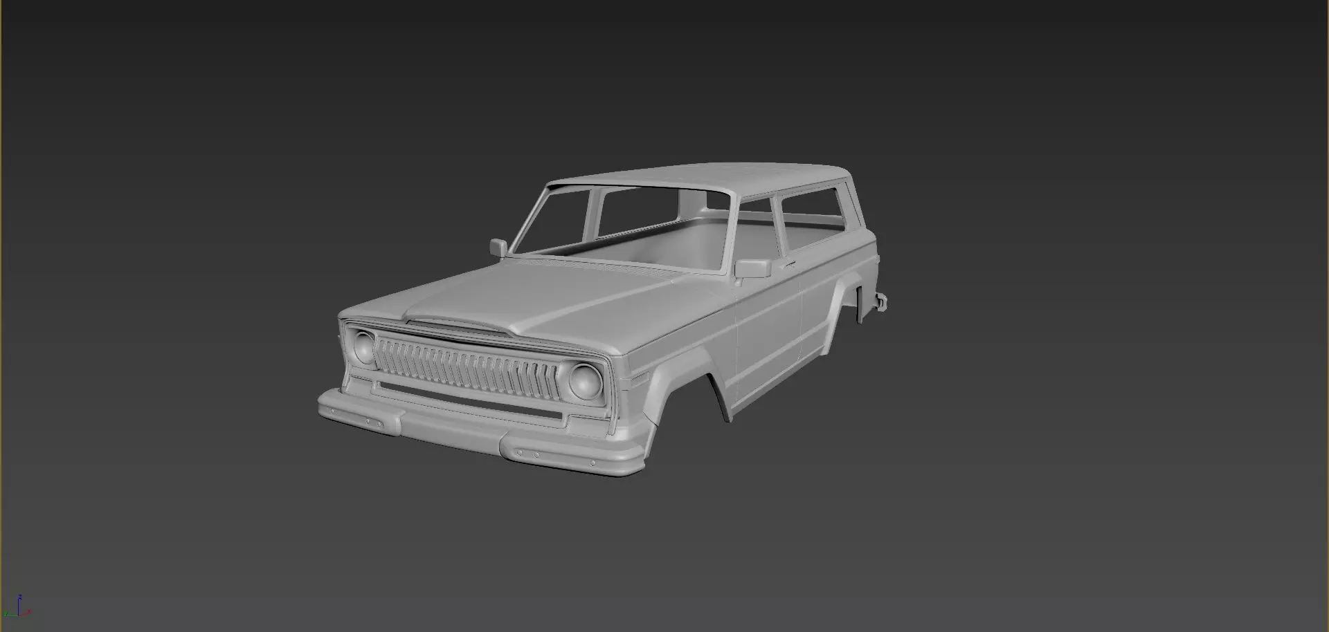 Jeep Grand Cherokee 1977 Body For Print 3D print model