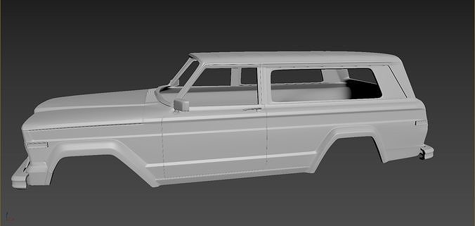 Jeep Grand Cherokee 1977 Body For Print 3D print model 3