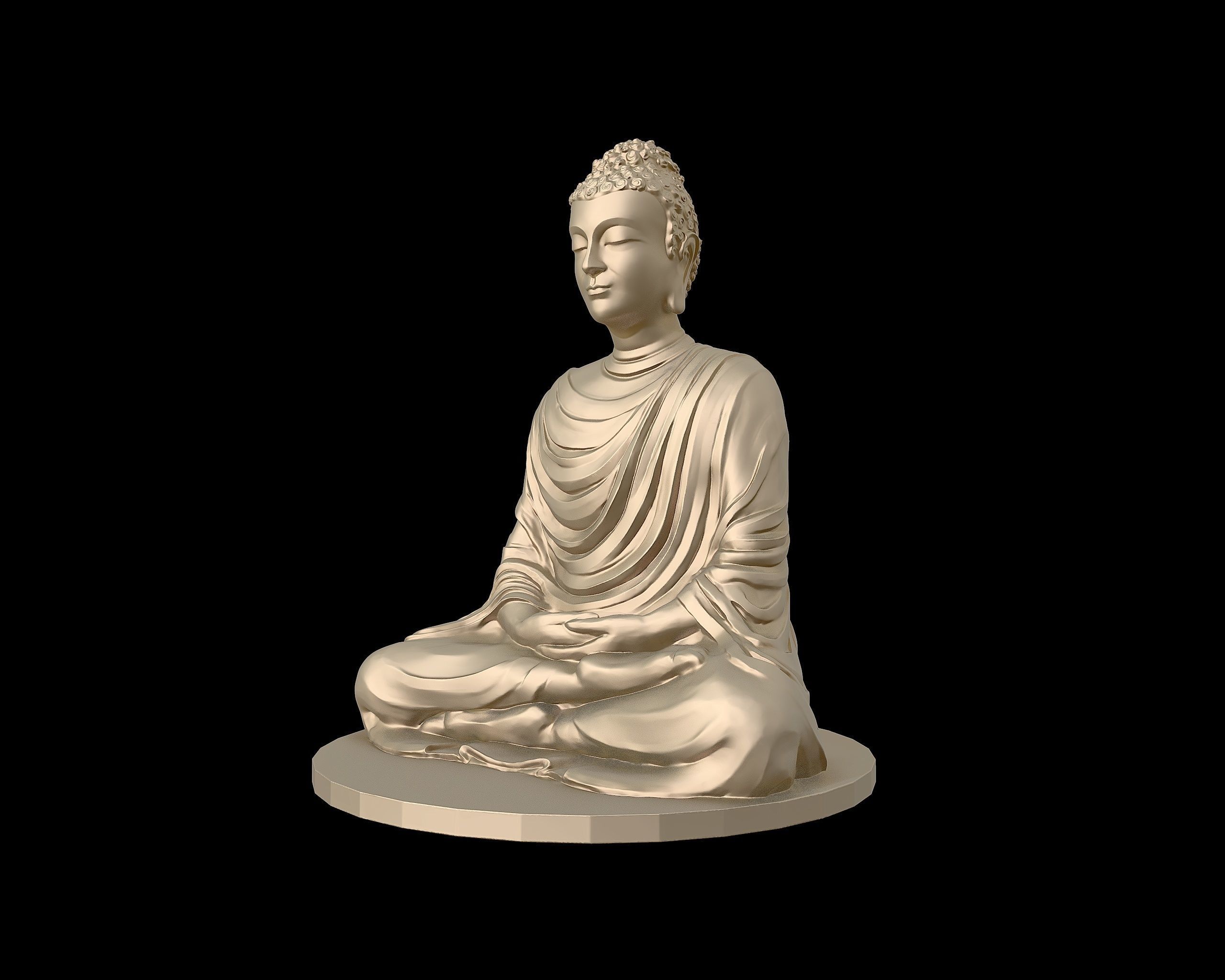 Buddha 3D sculpture  3D print model_31