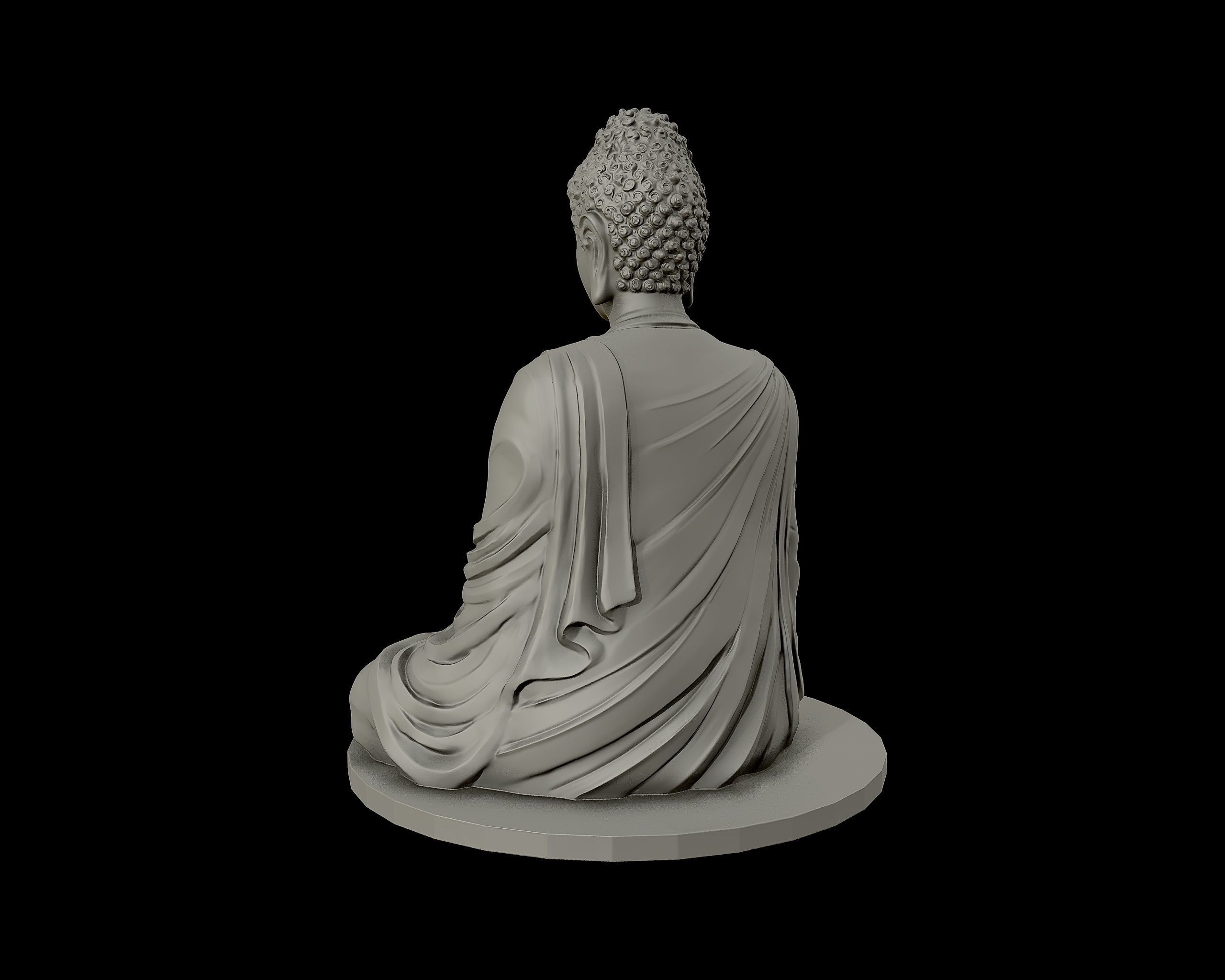 Buddha 3D sculpture  3D print model_13