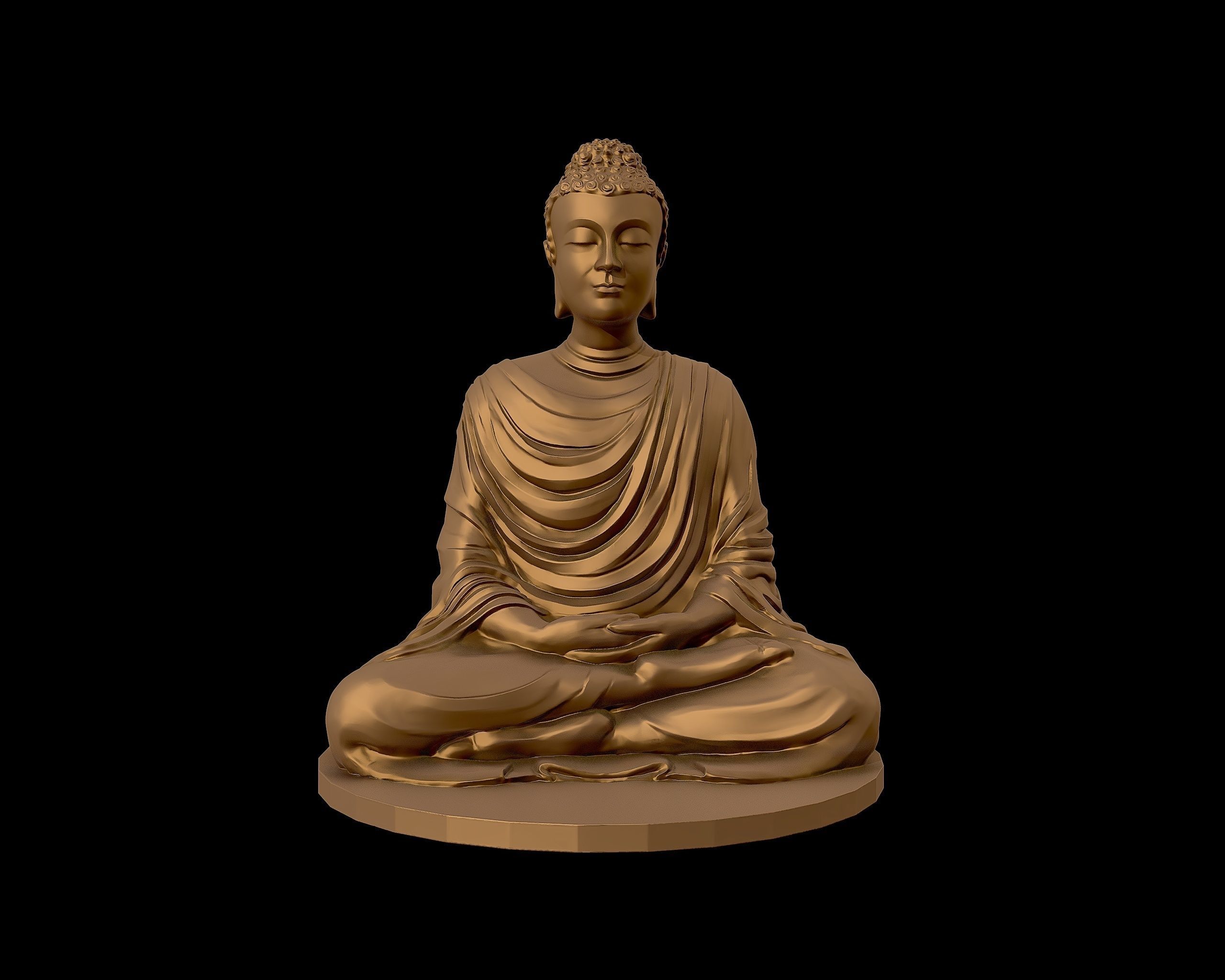 Buddha 3D sculpture  3D print model_19