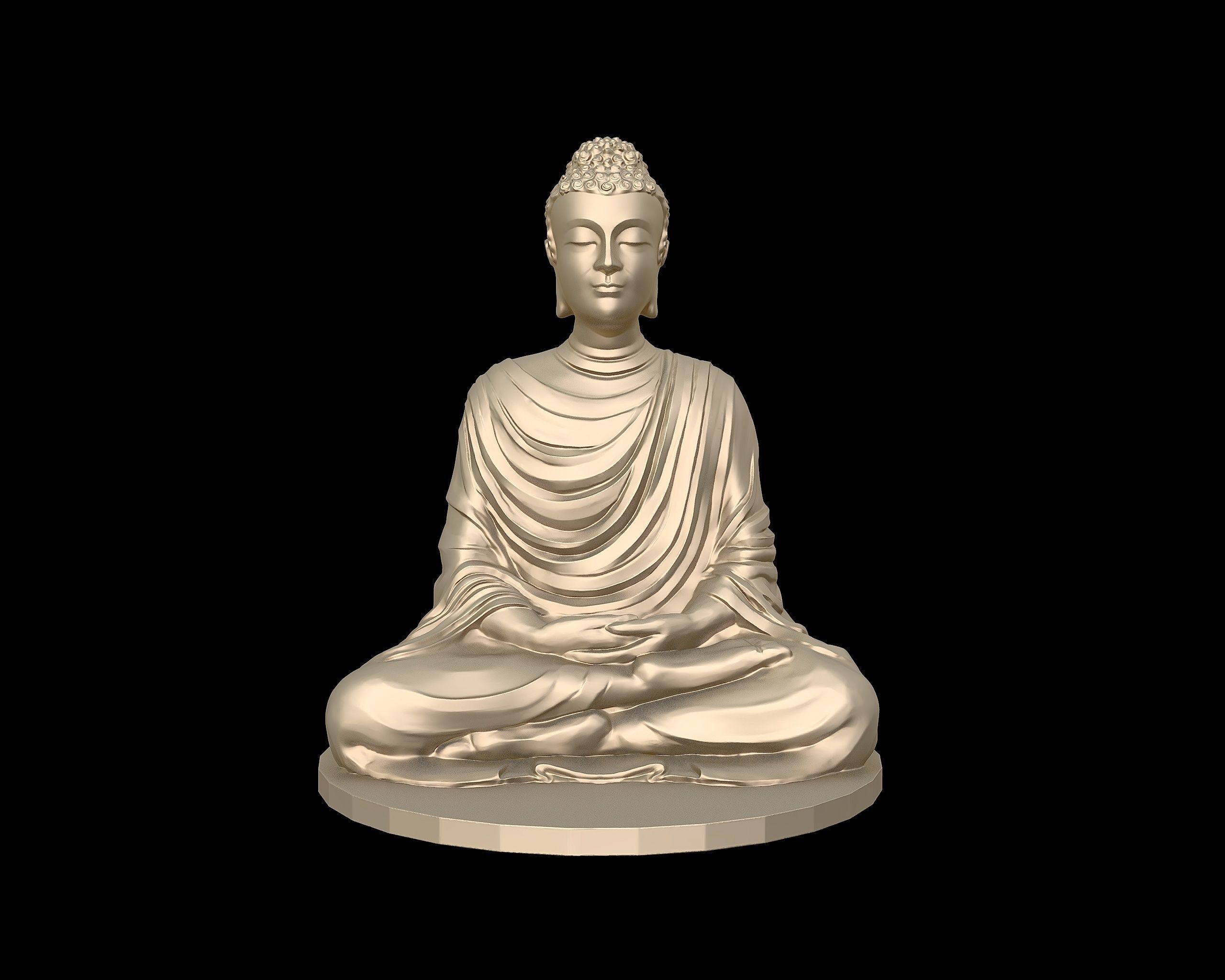 Buddha 3D sculpture  3D print model_30