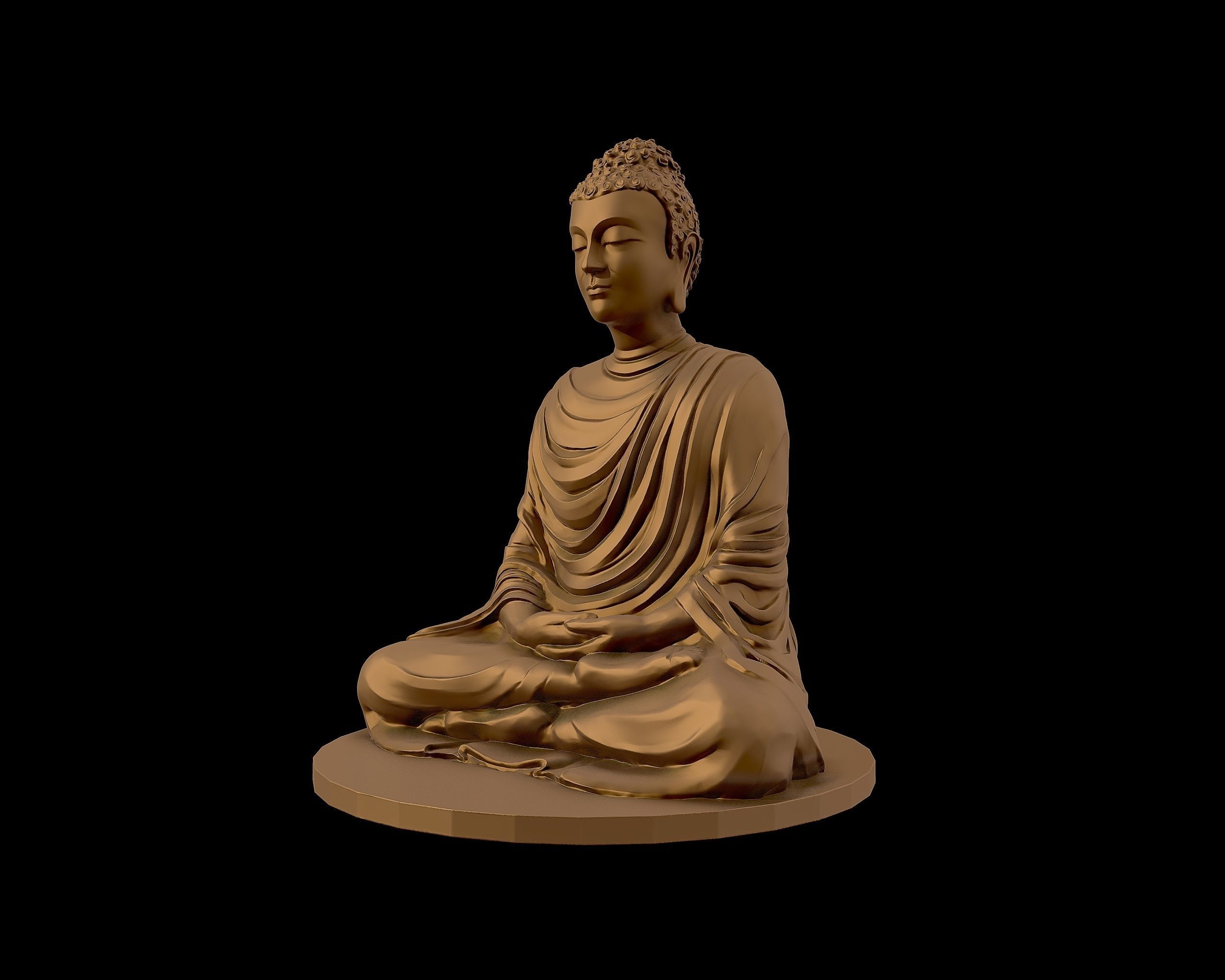 Buddha 3D sculpture  3D print model_21