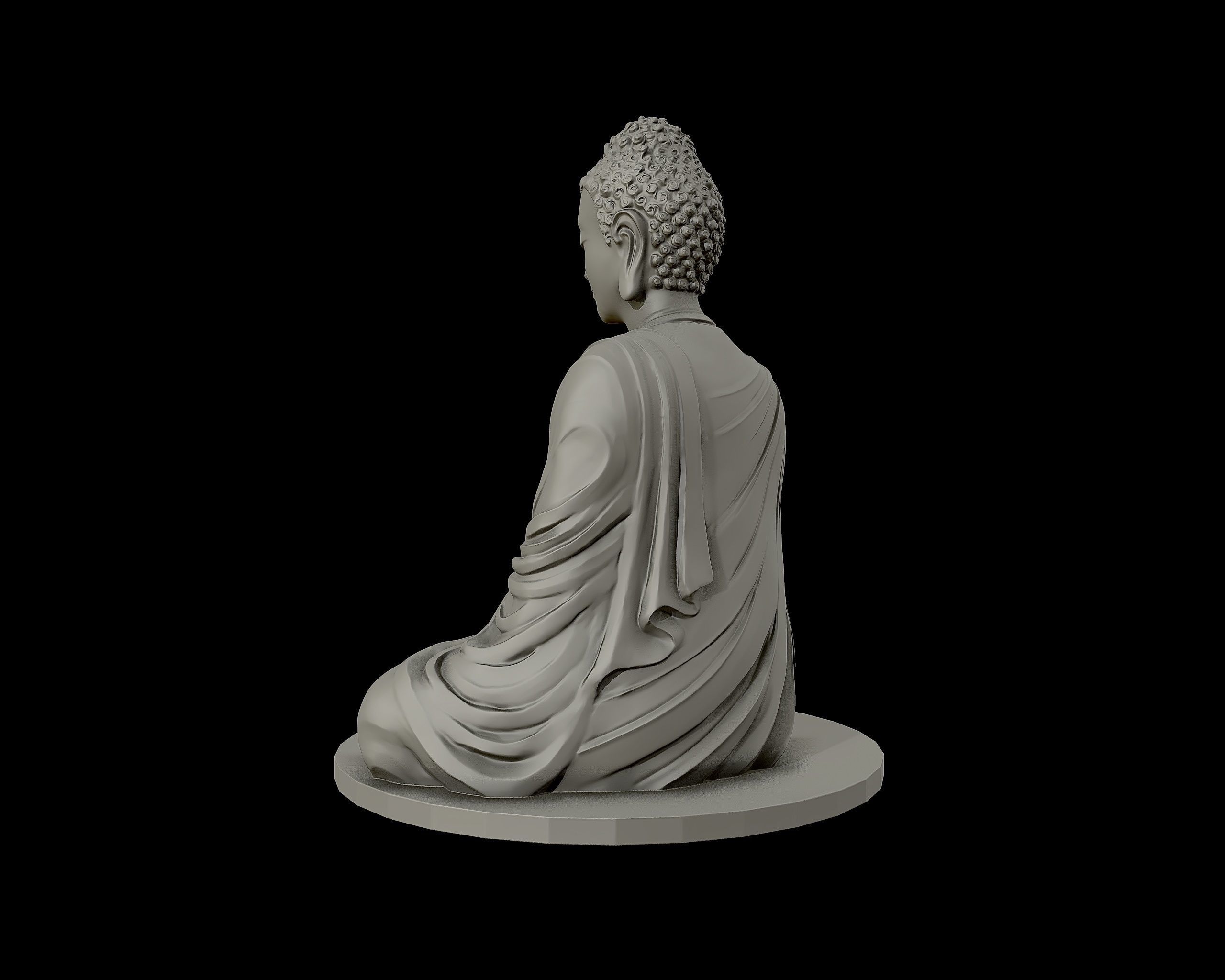 Buddha 3D sculpture  3D print model_12
