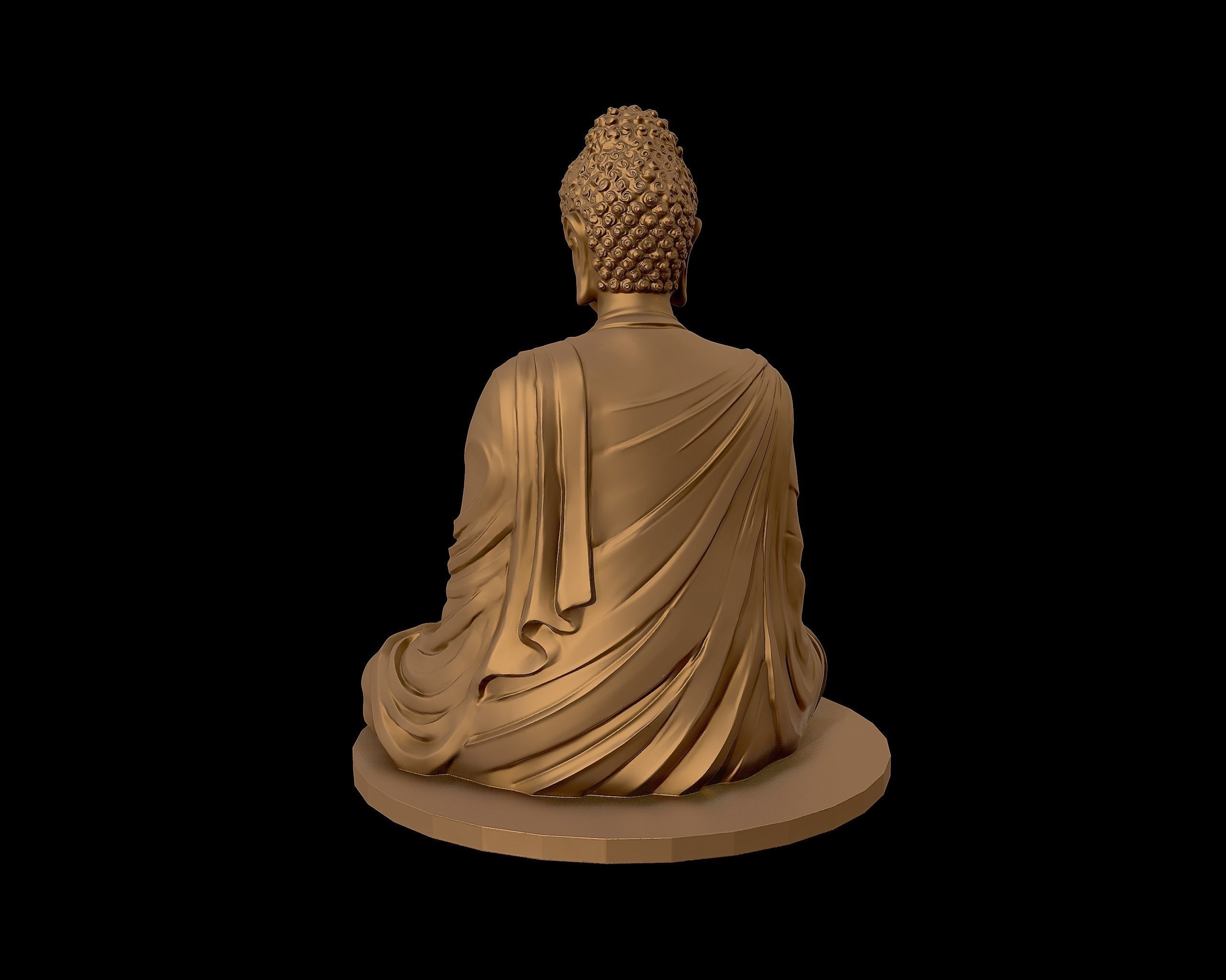 Buddha 3D sculpture  3D print model_25