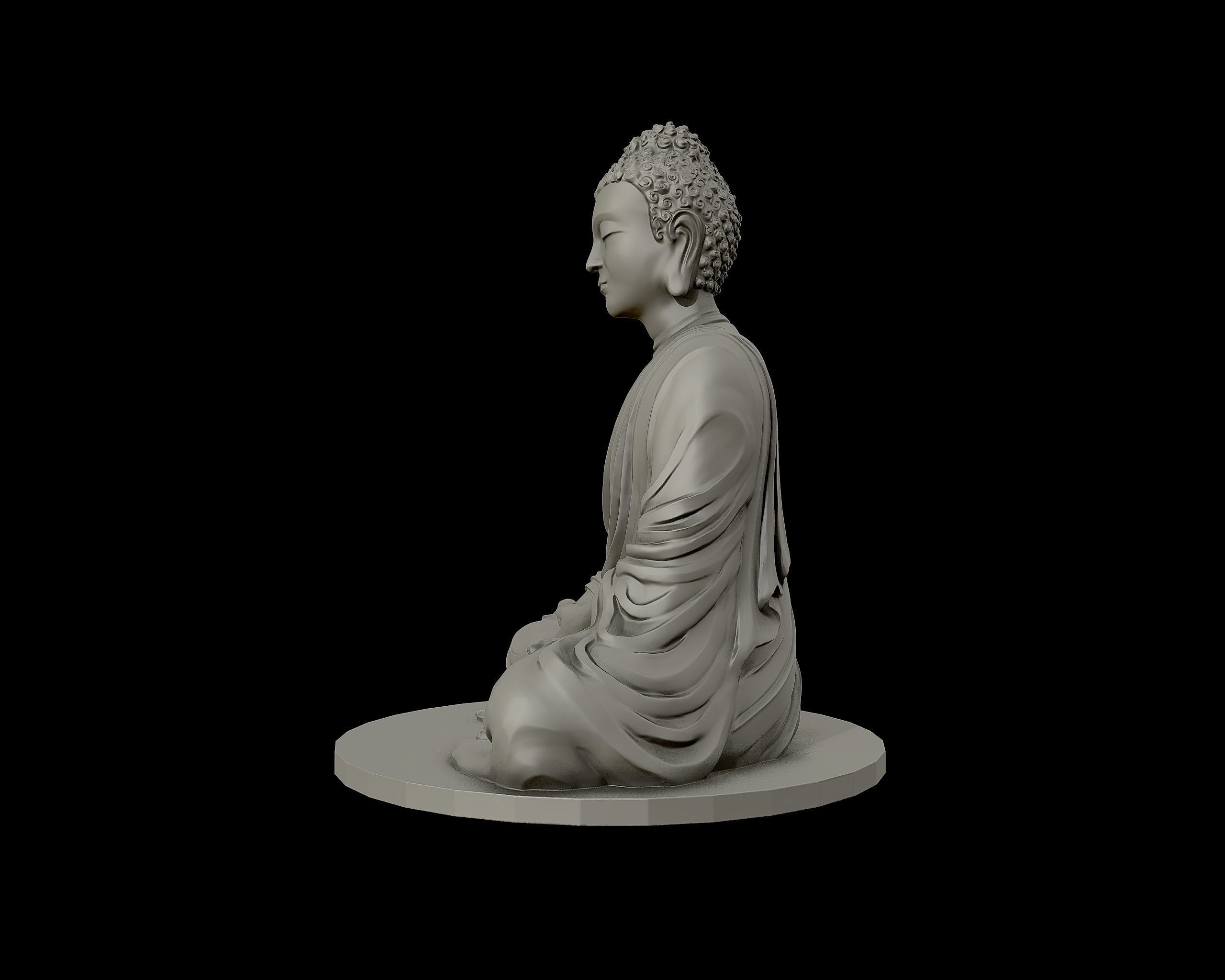 Buddha 3D sculpture  3D print model_11