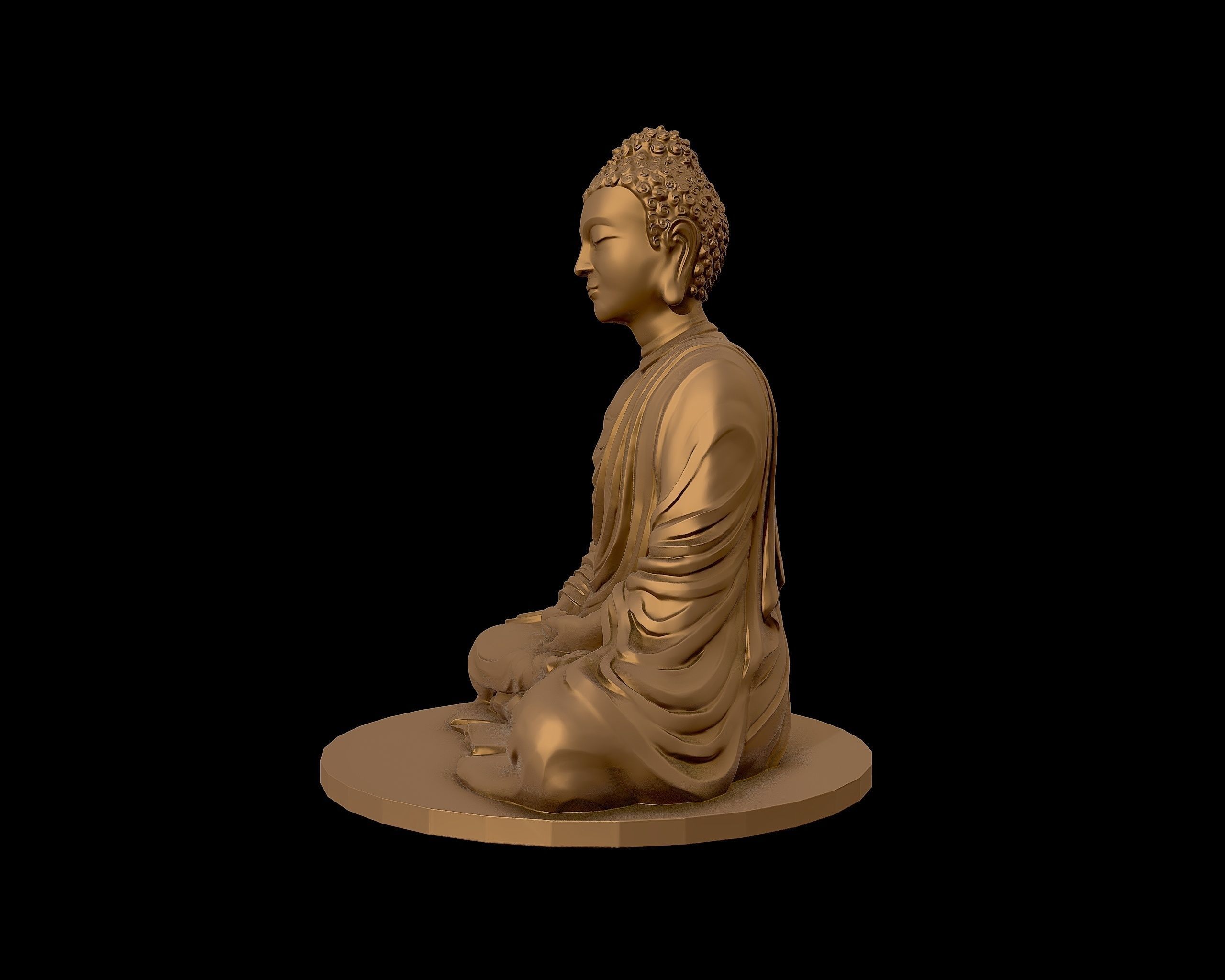 Buddha 3D sculpture  3D print model_23