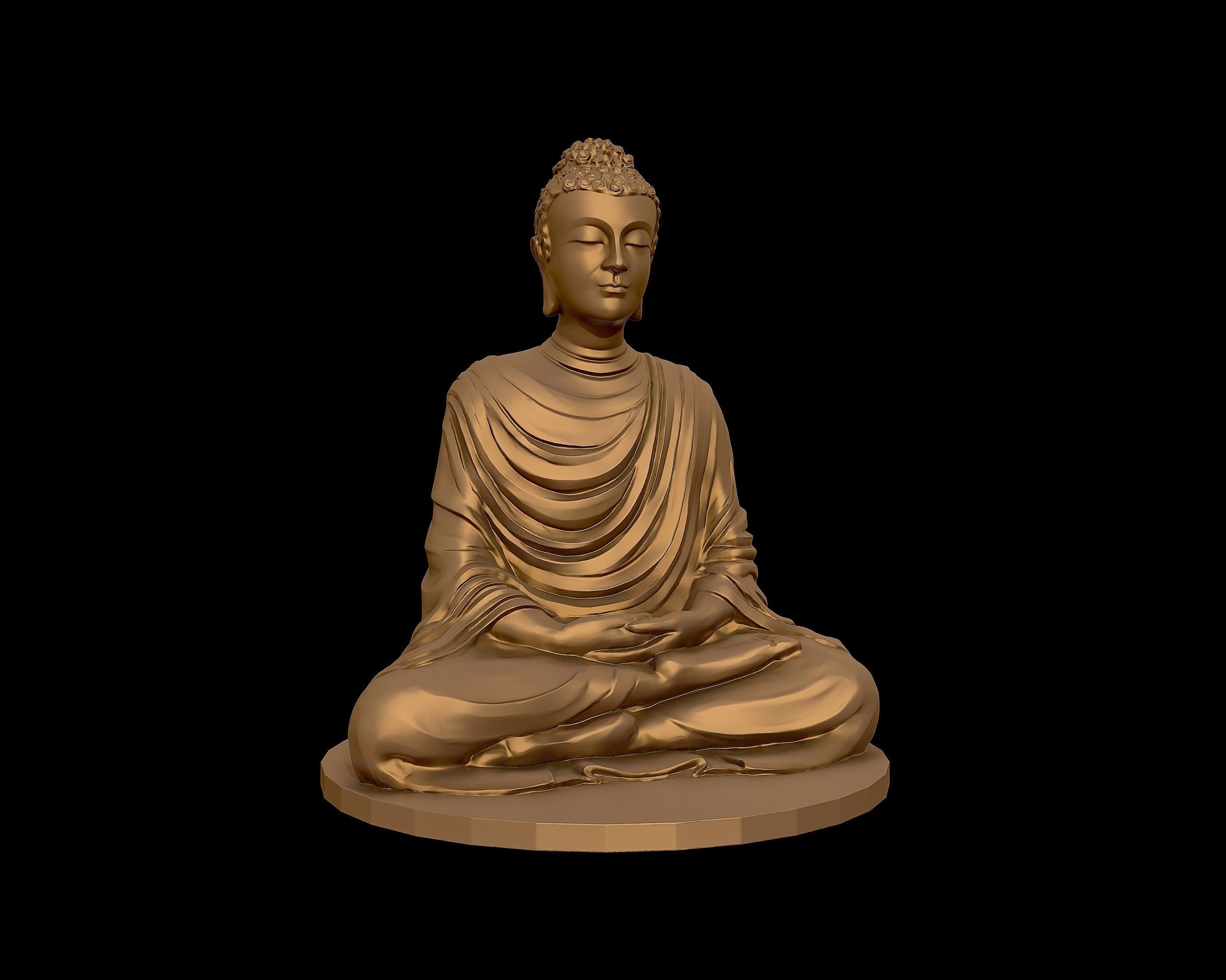 Buddha 3D sculpture  3D print model_29