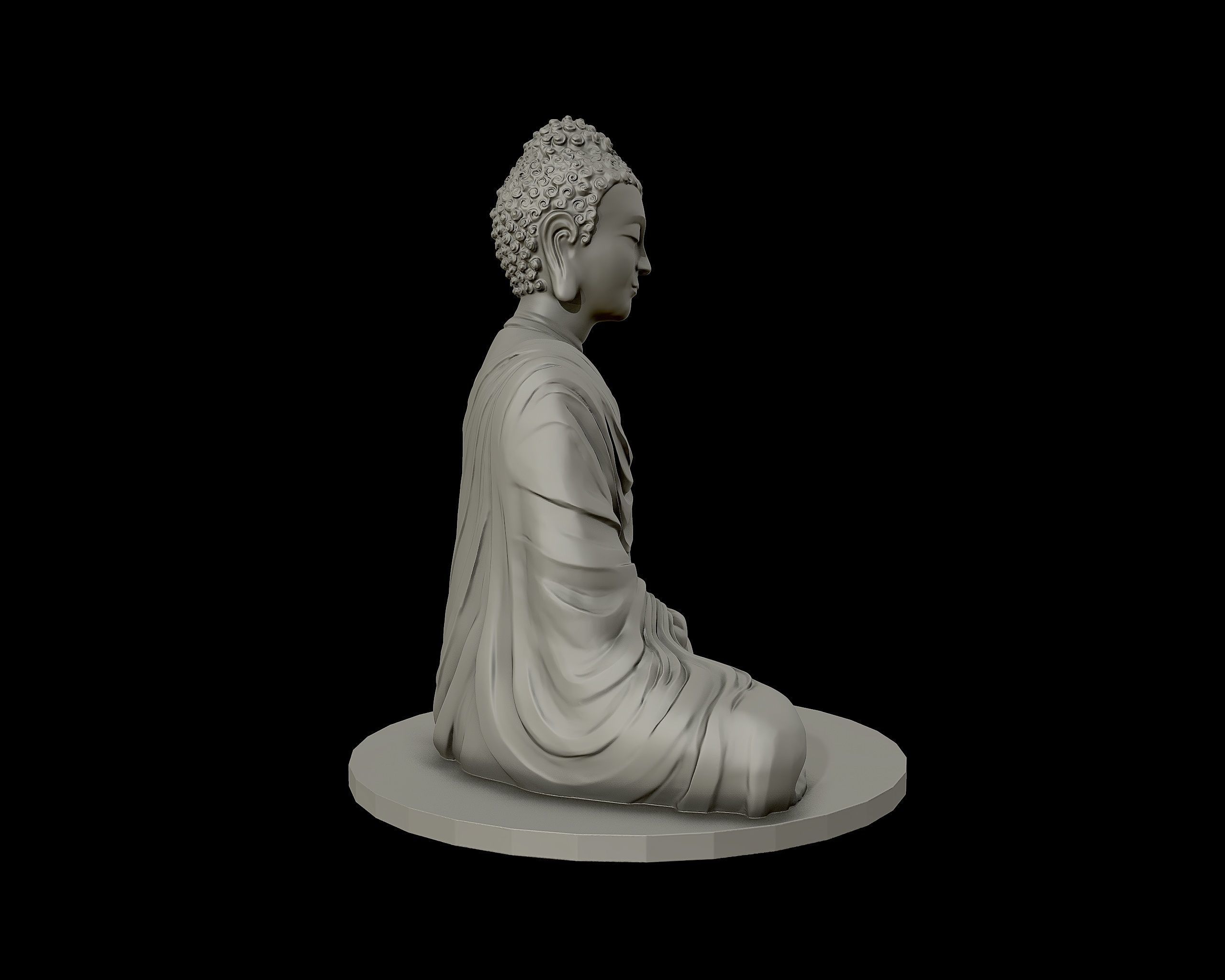 Buddha 3D sculpture  3D print model_16