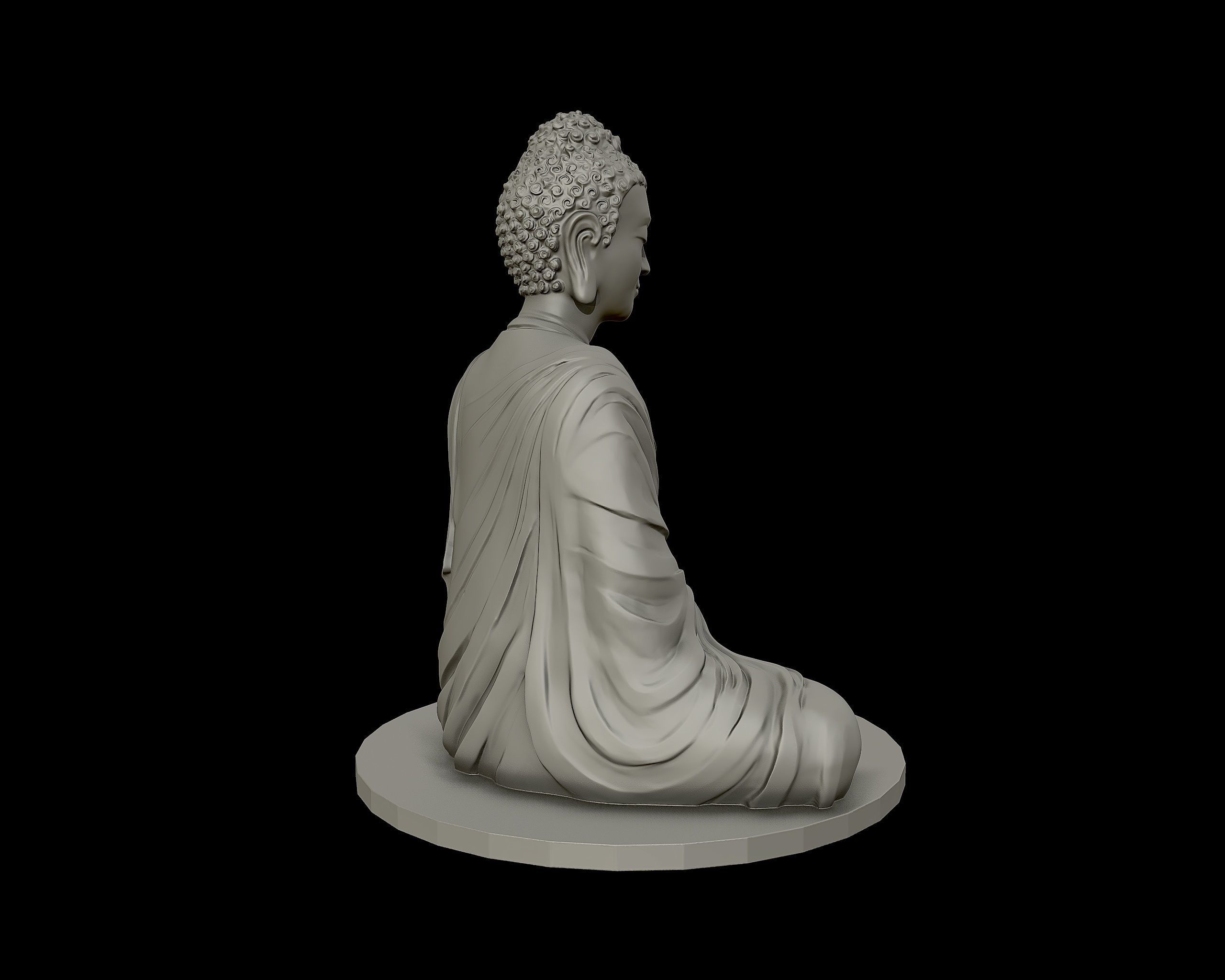 Buddha 3D sculpture  3D print model_15