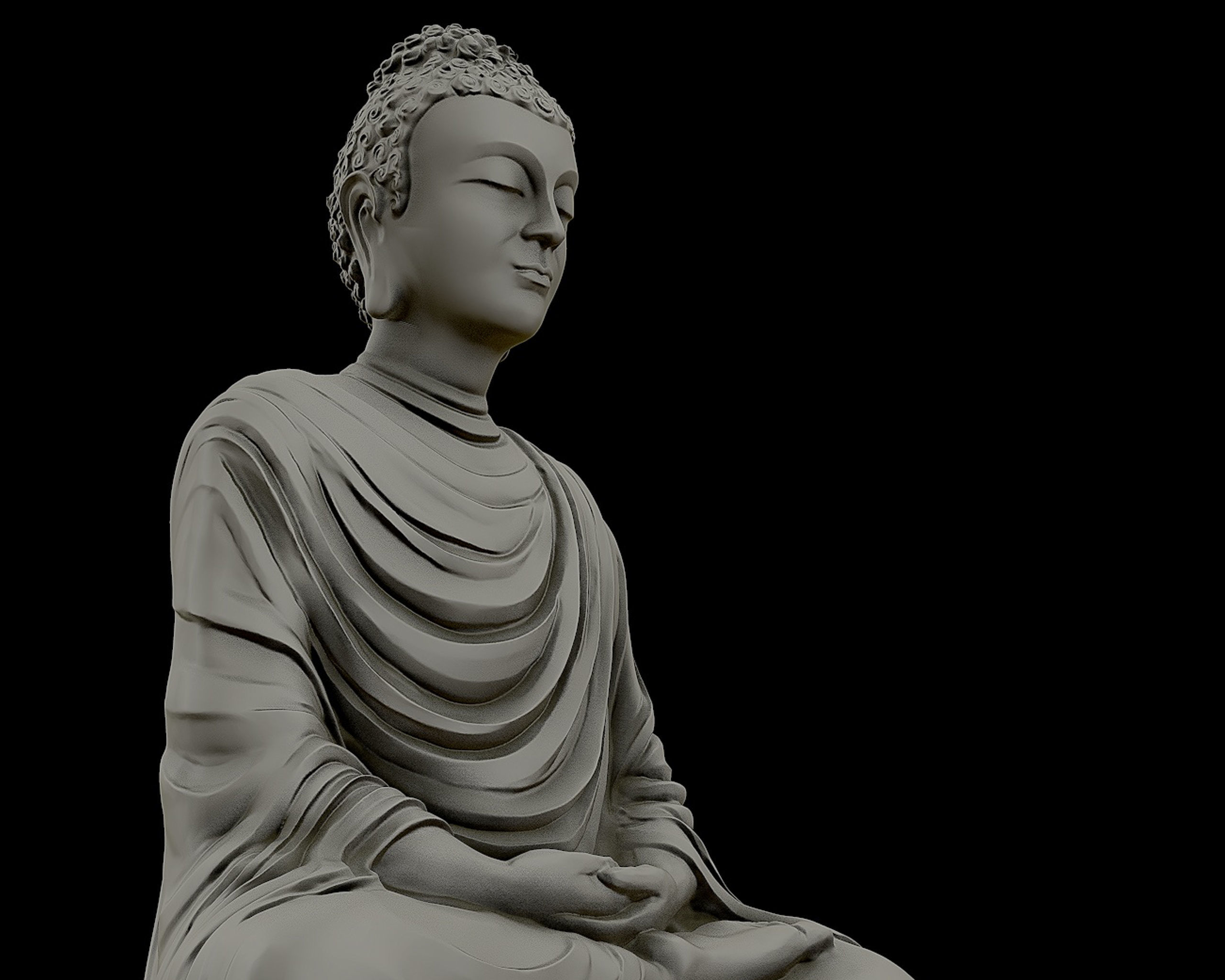 Buddha 3D sculpture  3D print model_2