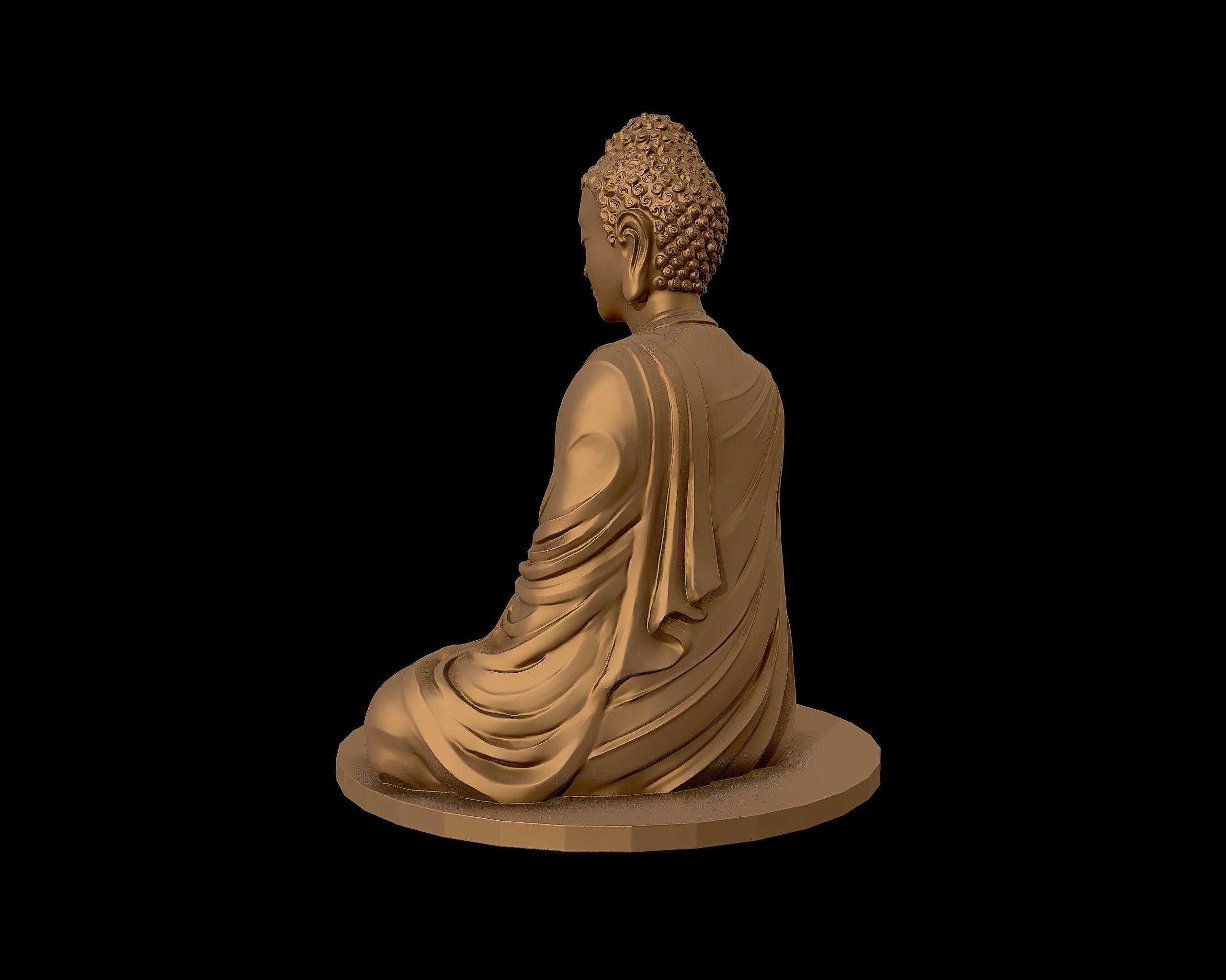 Buddha 3D sculpture  3D print model_24