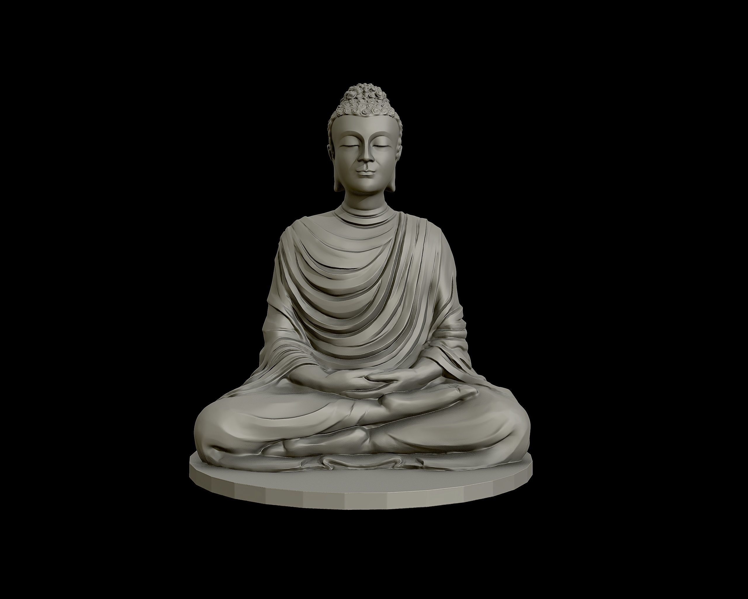 Buddha 3D sculpture  3D print model_6