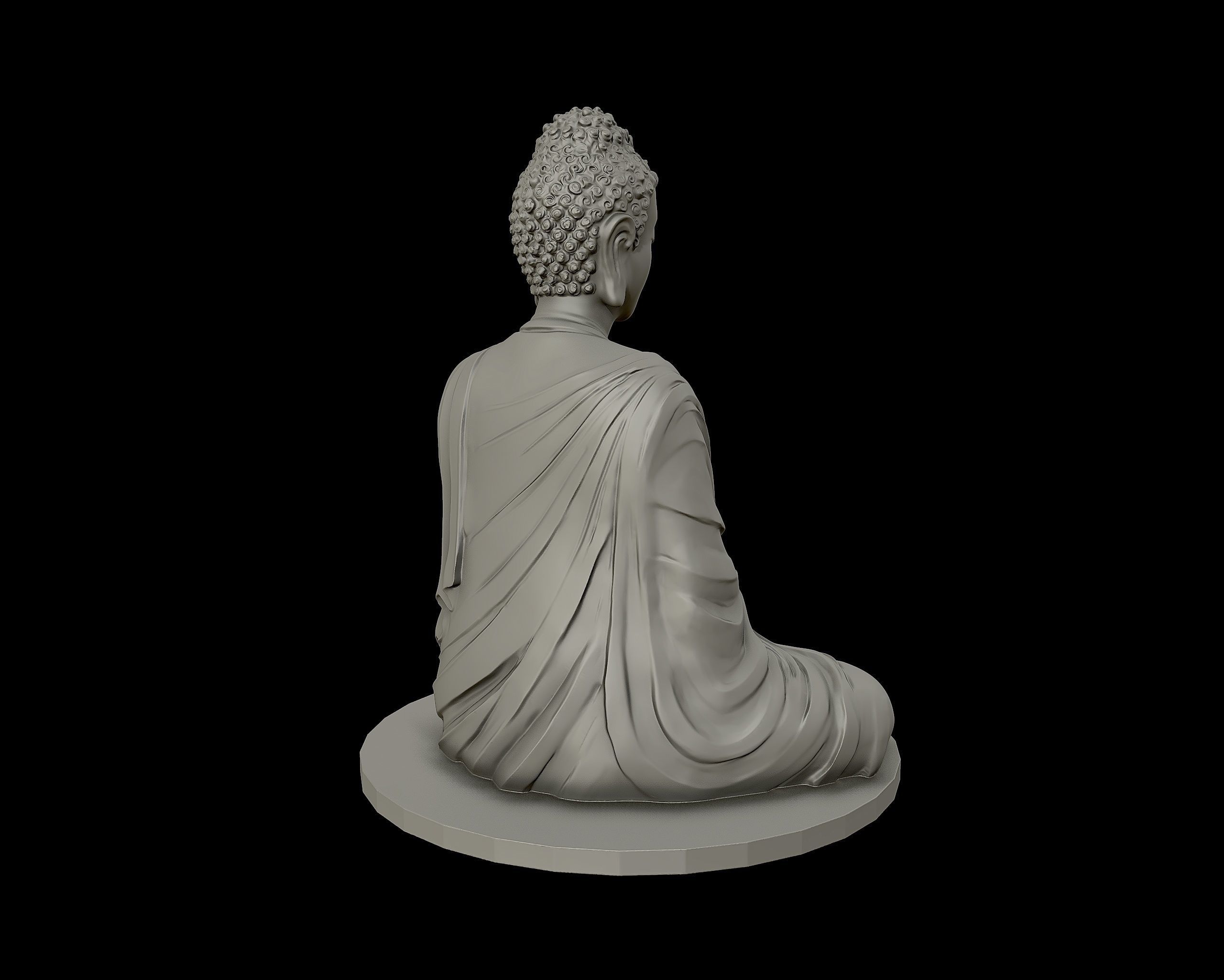 Buddha 3D sculpture  3D print model_14