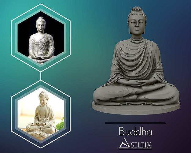 Buddha 3D sculpture  3D print model