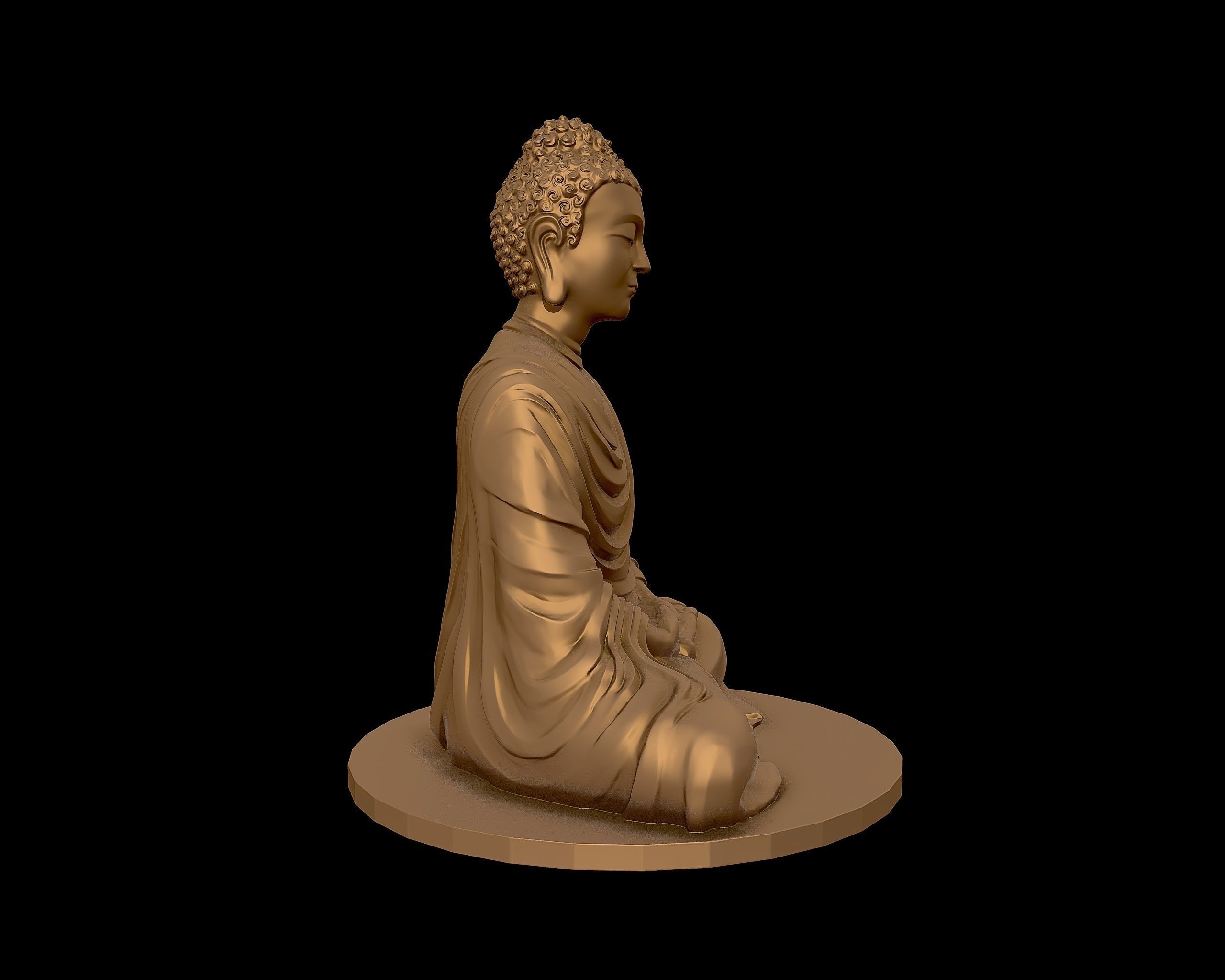 Buddha 3D sculpture  3D print model_27