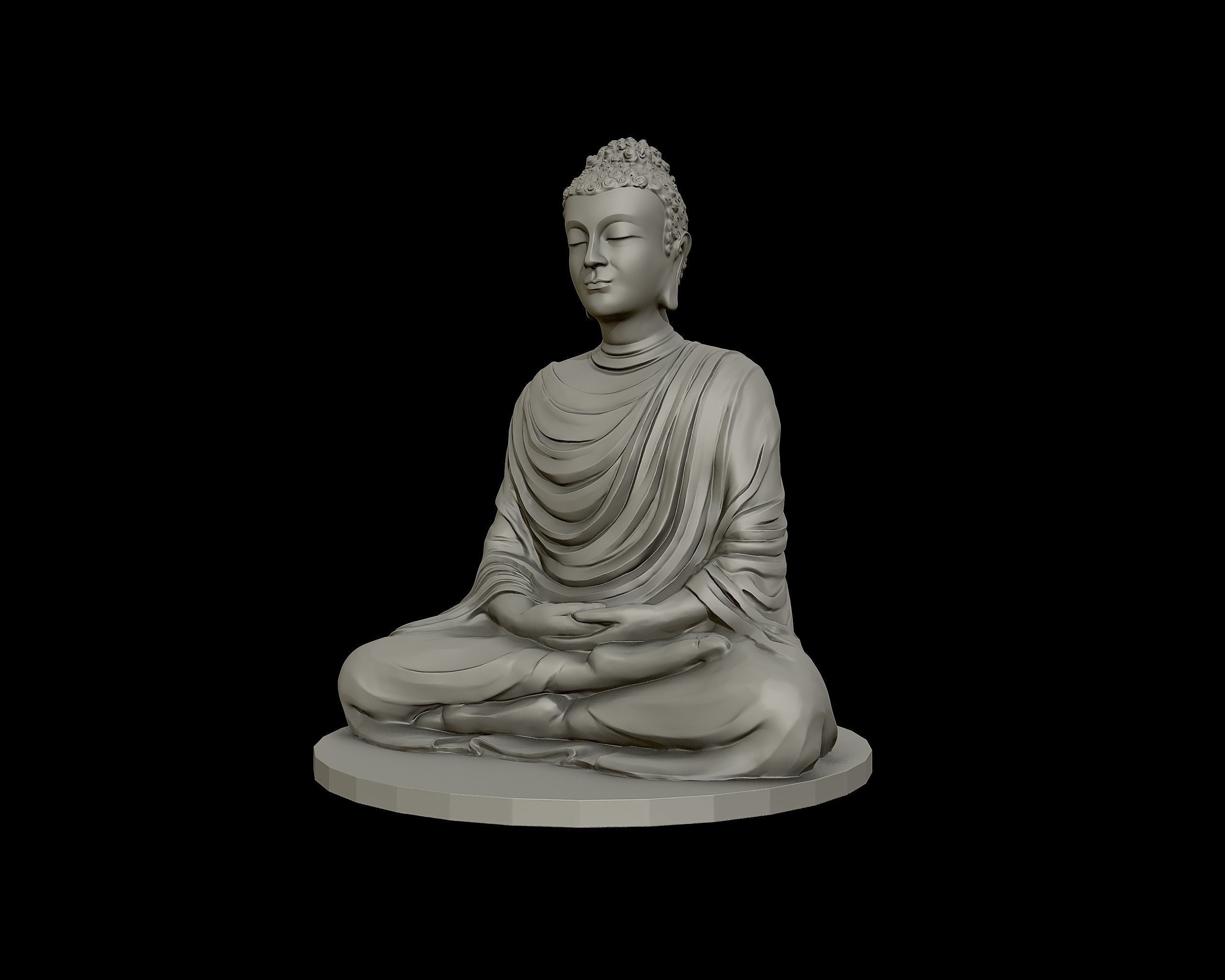 Buddha 3D sculpture  3D print model_7