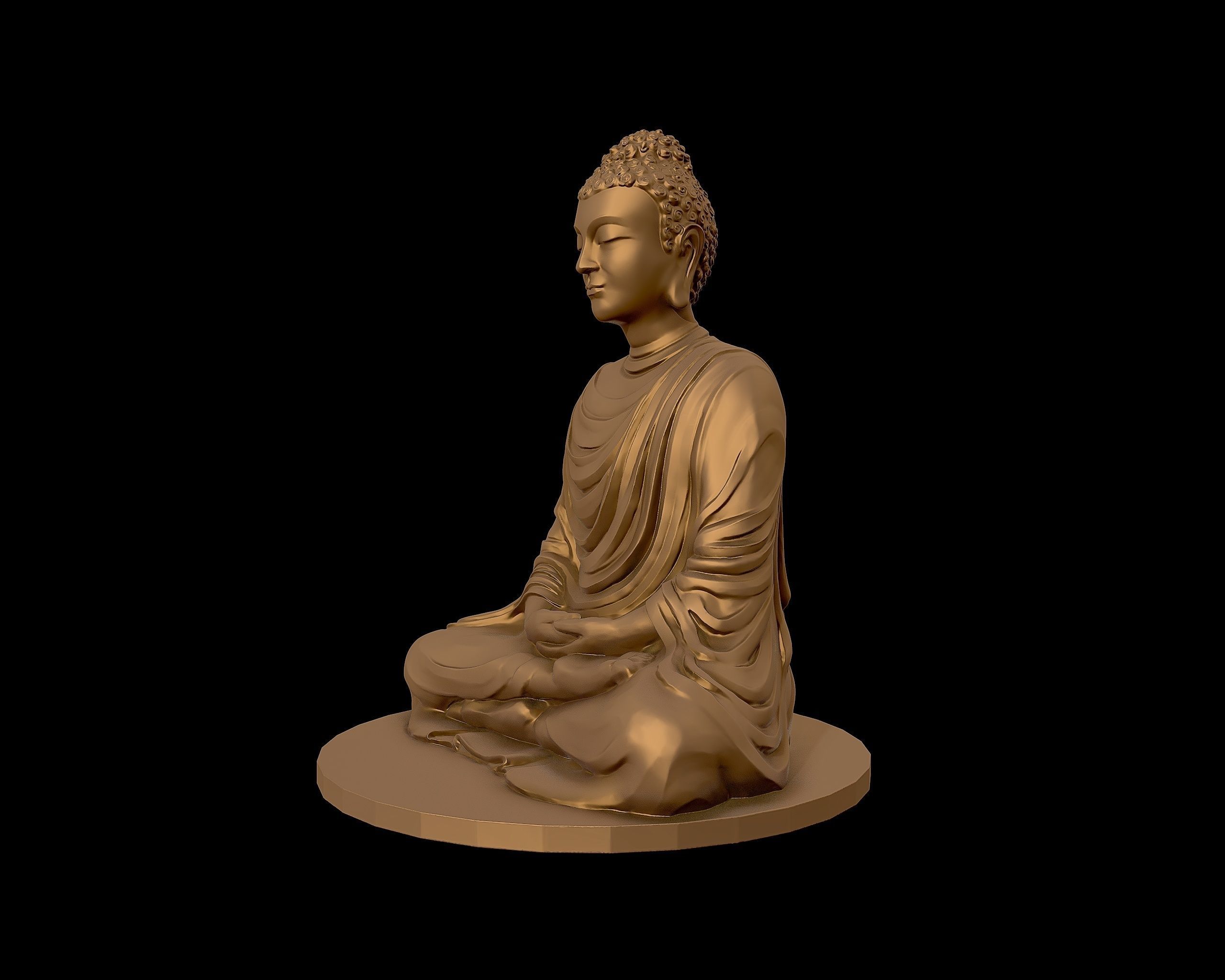 Buddha 3D sculpture  3D print model_22