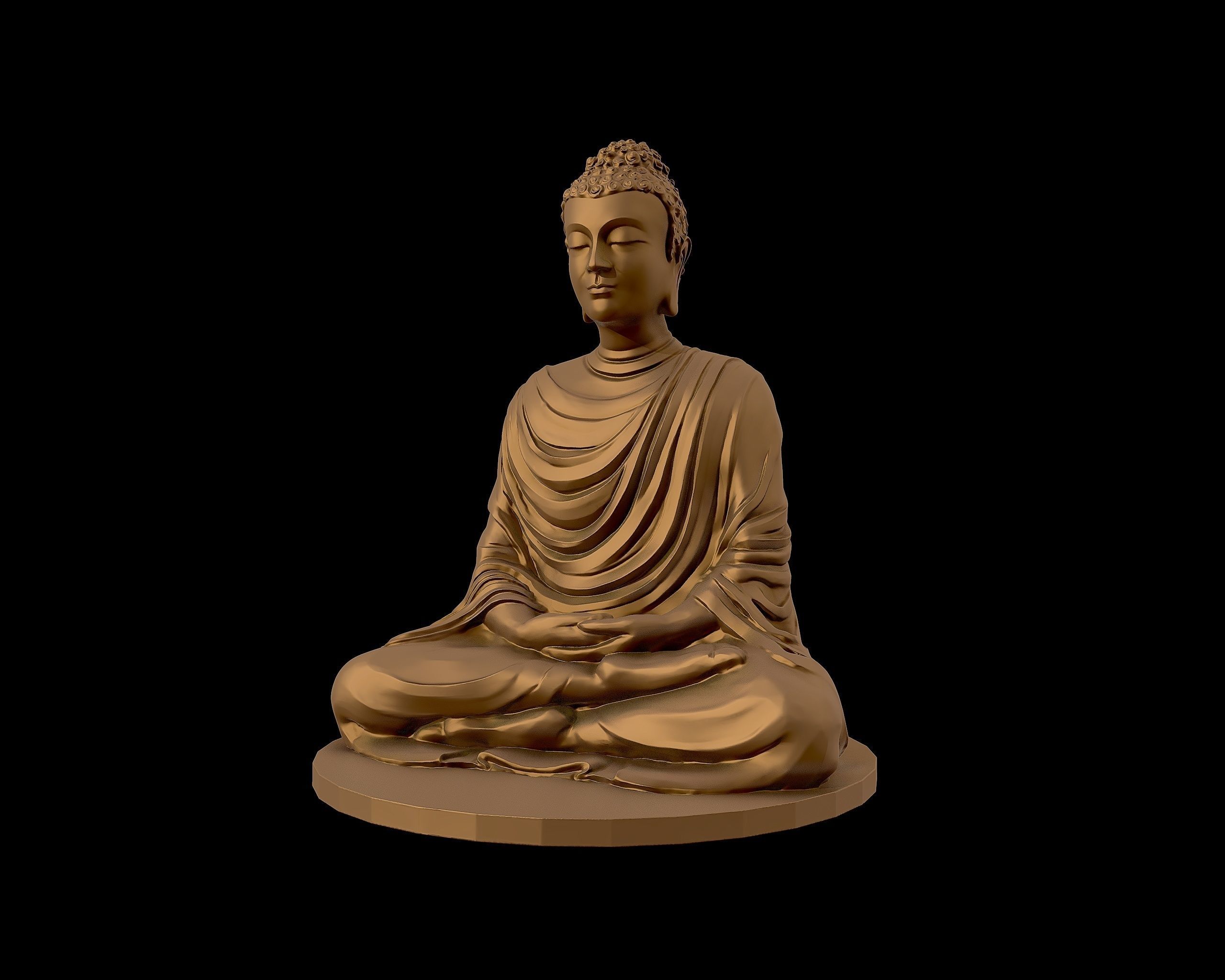 Buddha 3D sculpture  3D print model_20