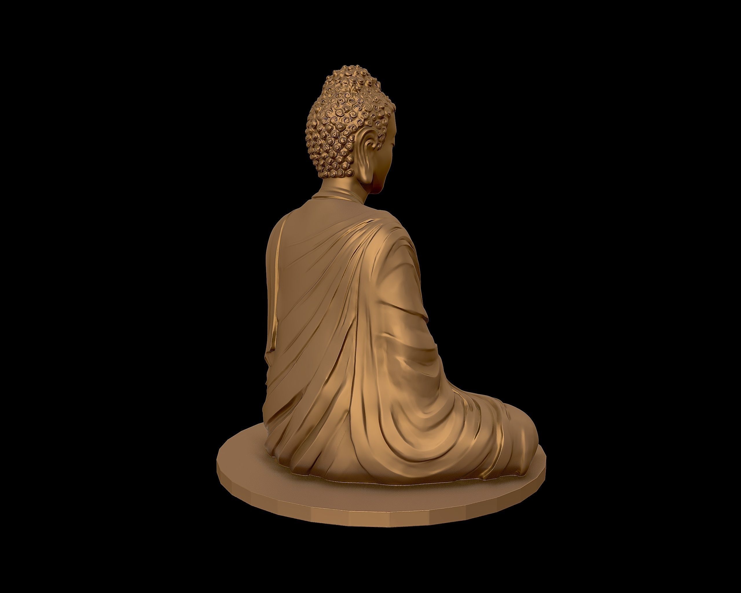Buddha 3D sculpture  3D print model_26