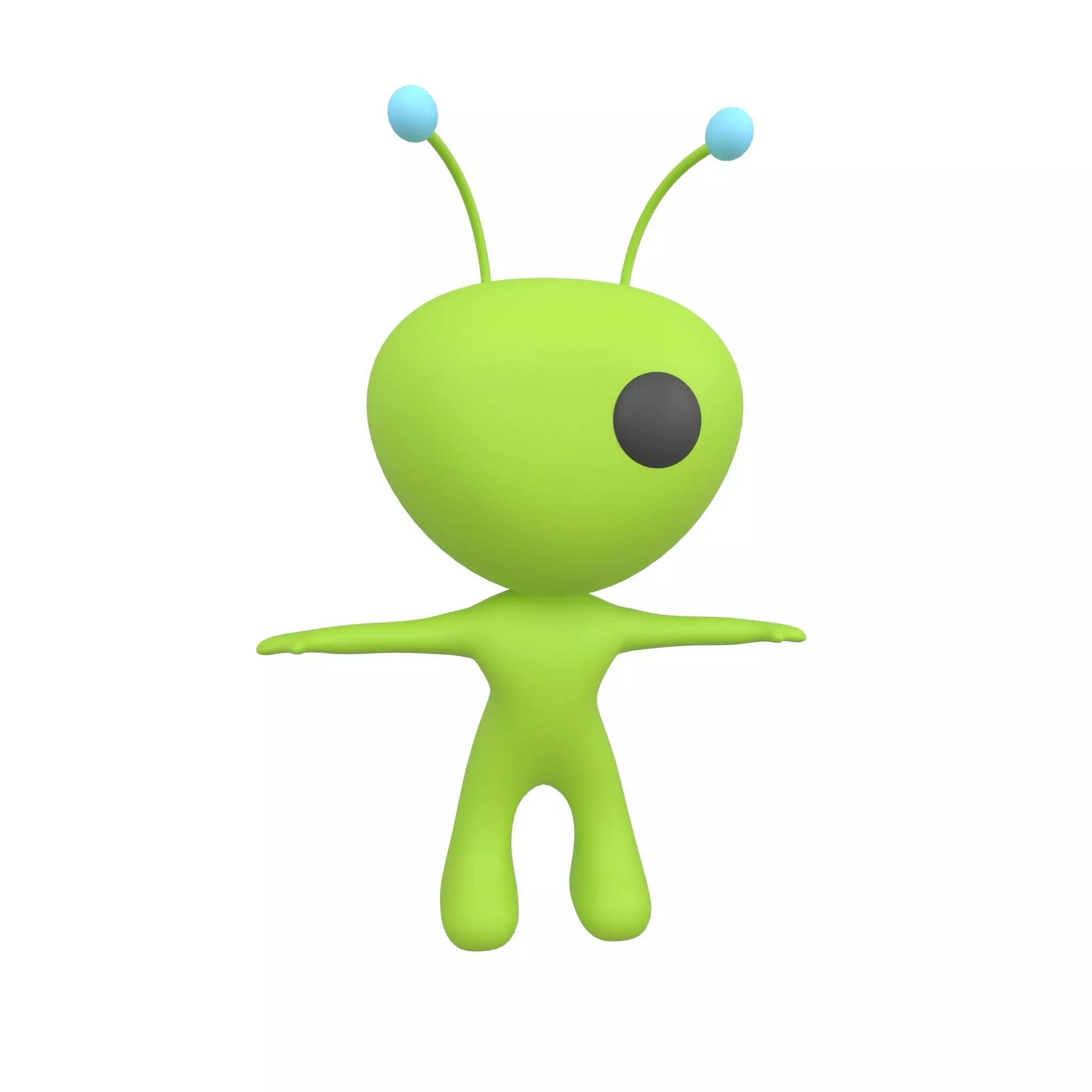 Rato Character 001 Alien v1 Low-poly 3D model_0