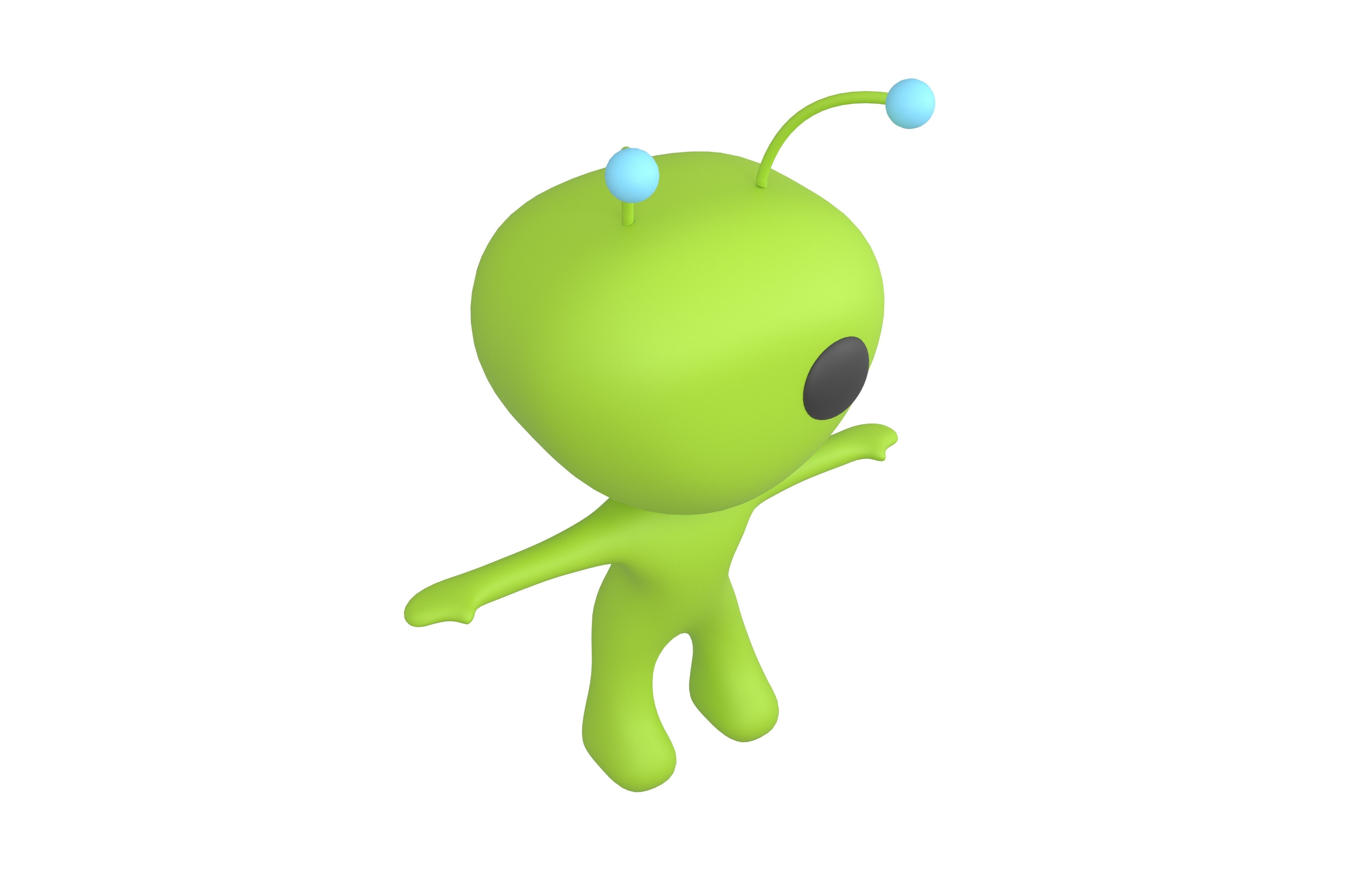 Rato Character 001 Alien v1 Low-poly 3D model_3