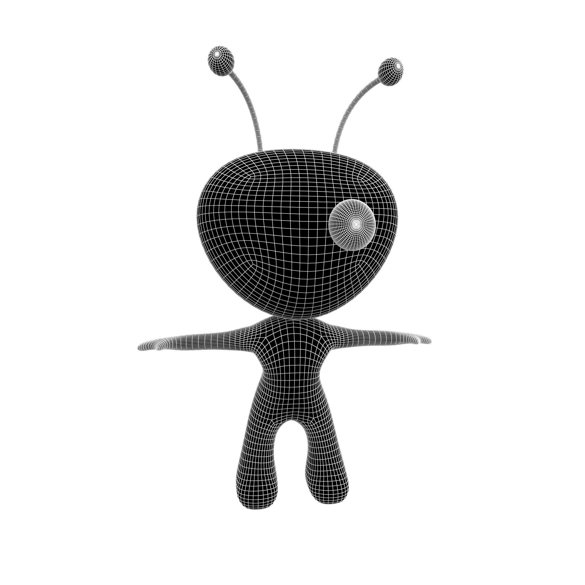 Rato Character 001 Alien v1 Low-poly 3D model_4