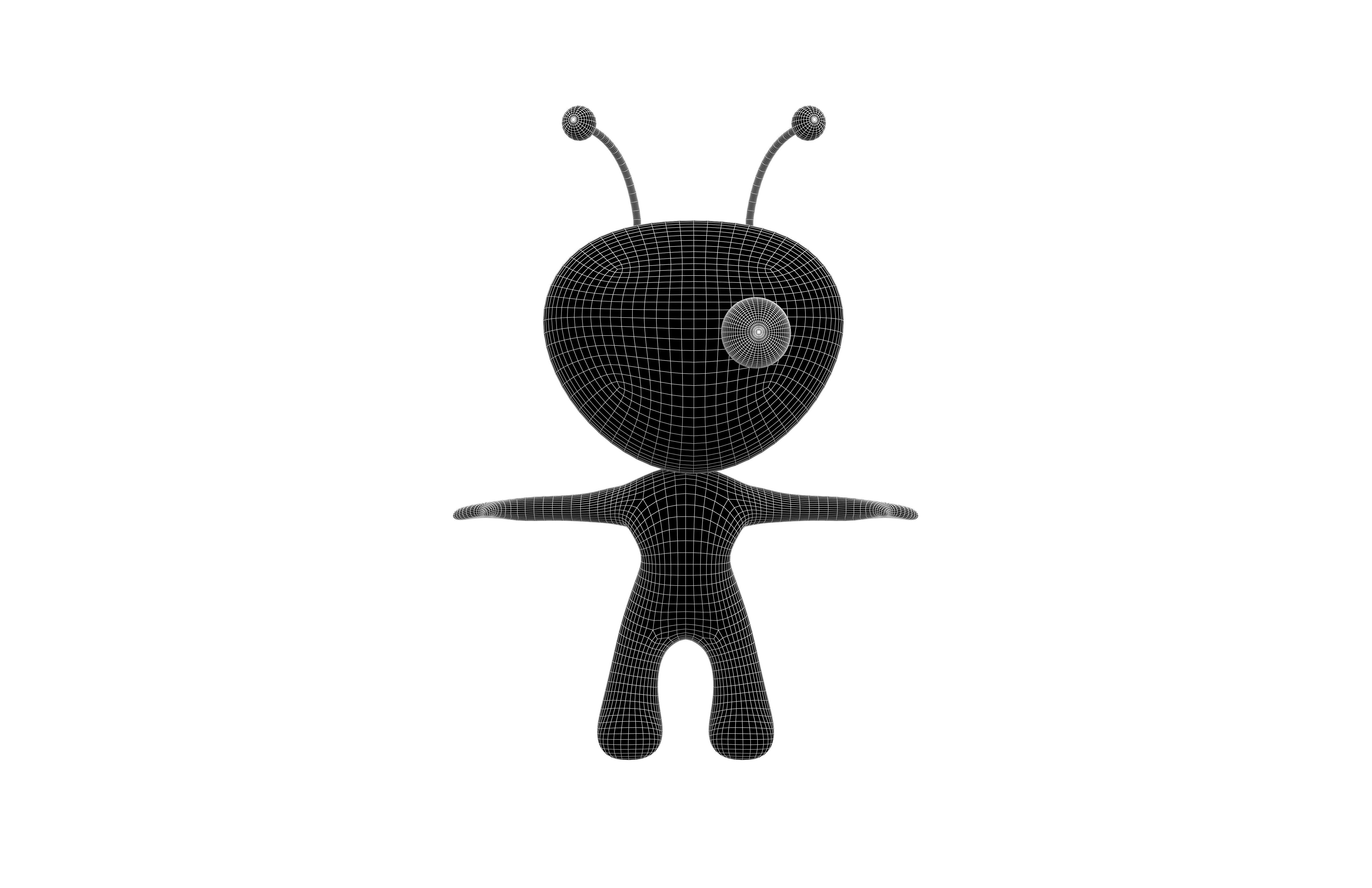 Rato Character 001 Alien v1 Low-poly 3D model_6
