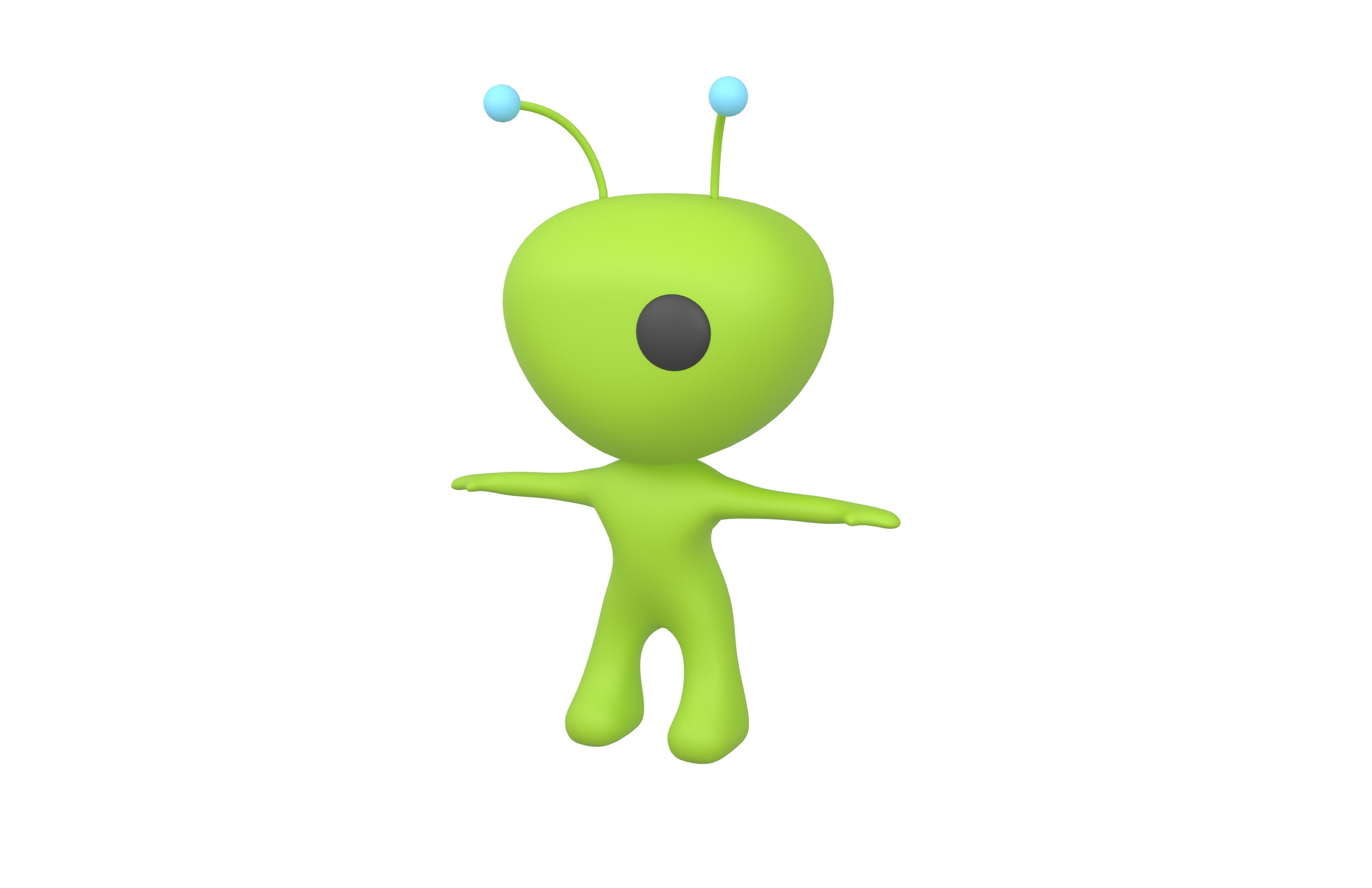 Rato Character 001 Alien v1 Low-poly 3D model_1