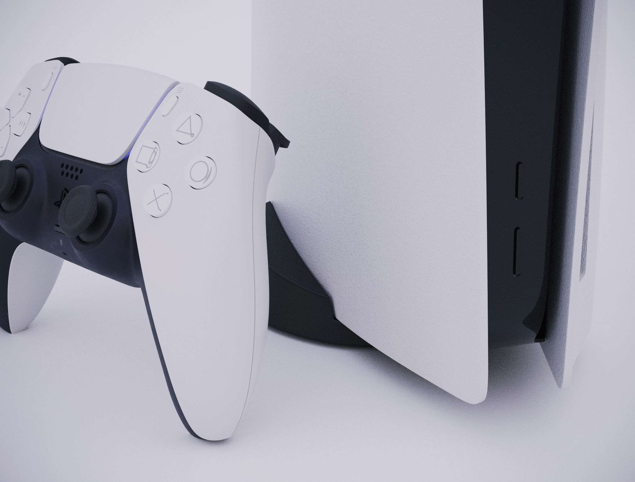 Sony Playstation 5 with gamepad 3D model_11