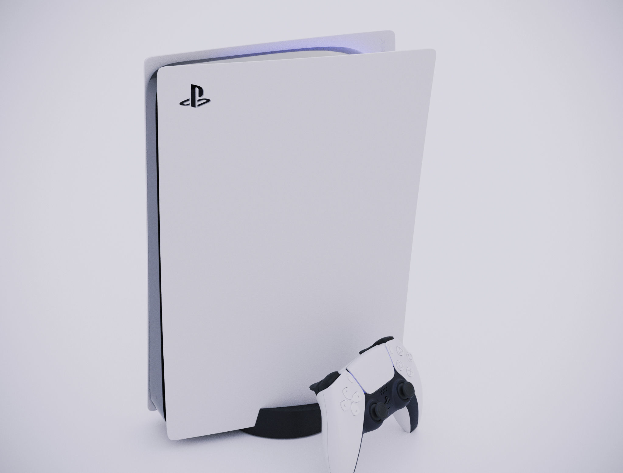 Sony Playstation 5 with gamepad 3D model_6