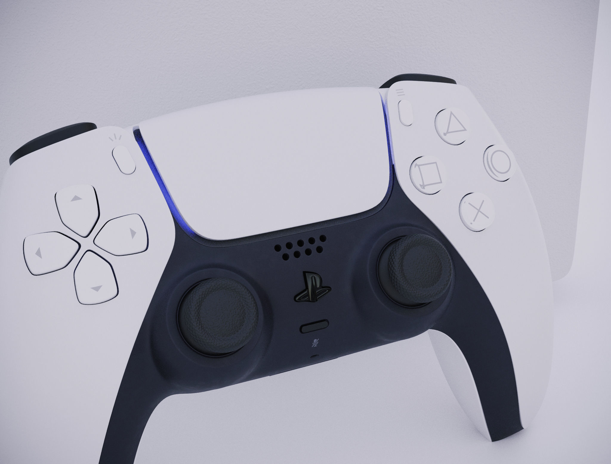 Sony Playstation 5 with gamepad 3D model_12