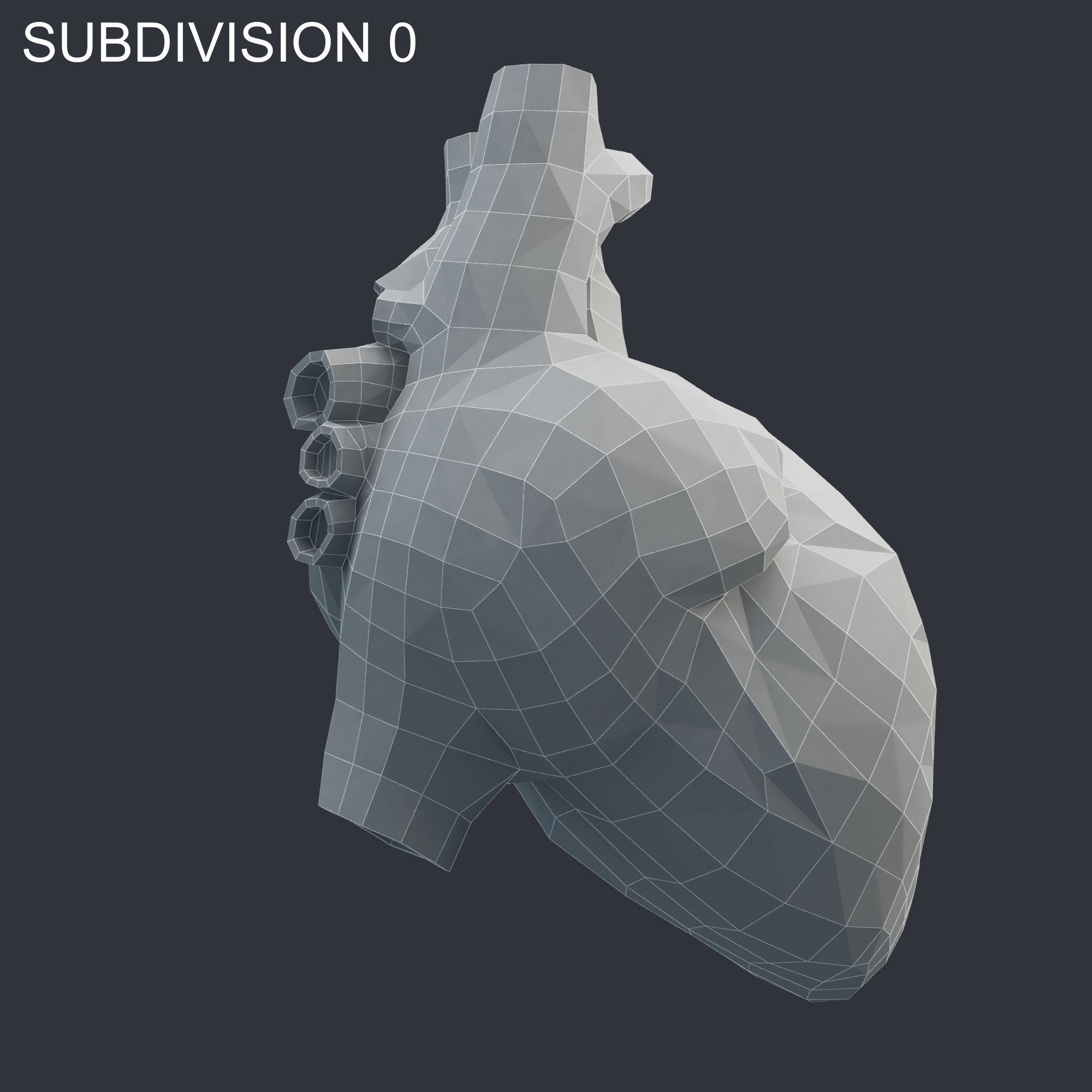 Heart Rigged 8K Low-poly 3D model_19