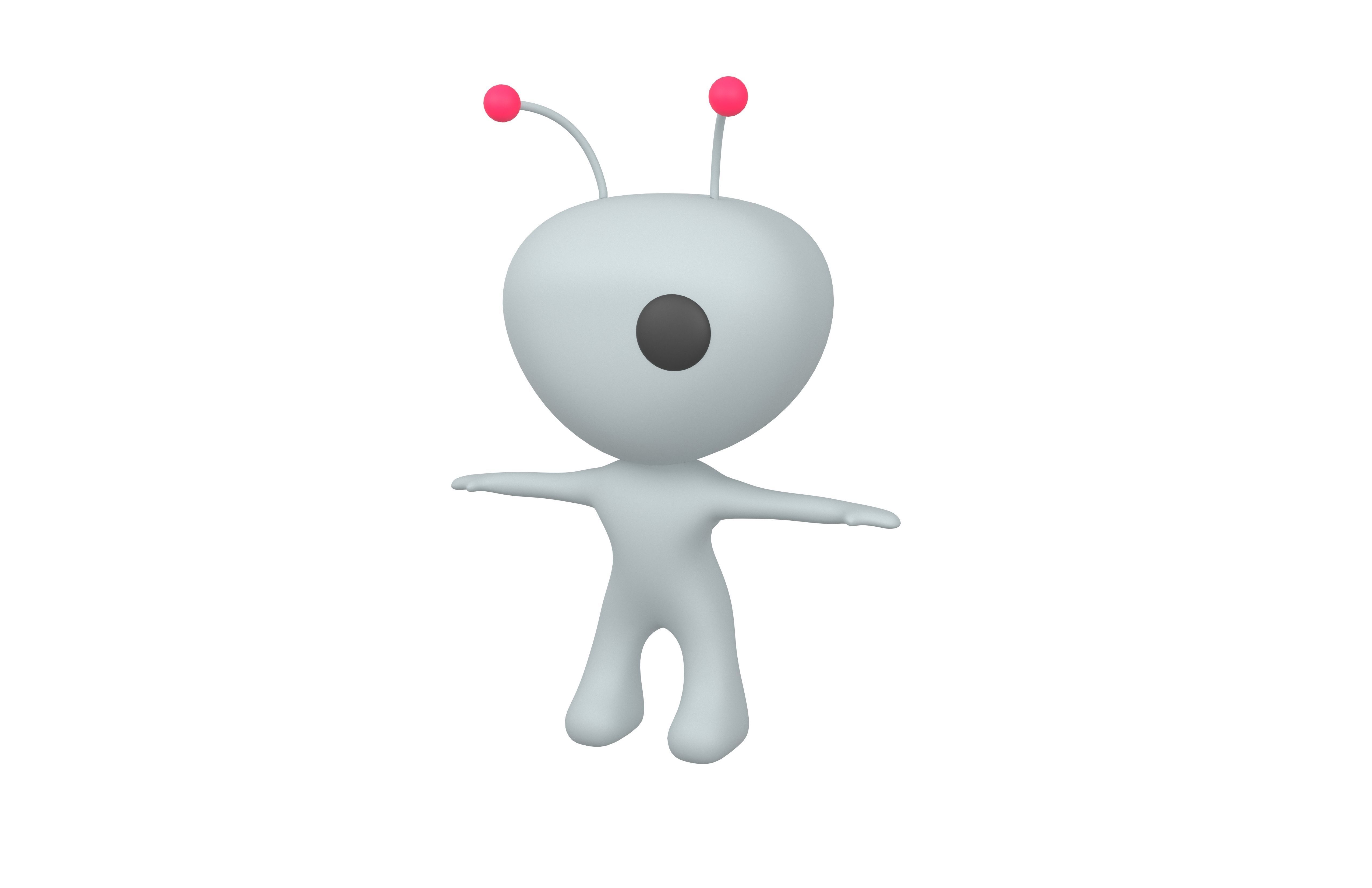 Rato Character 001 Alien v2  Low-poly 3D model_2