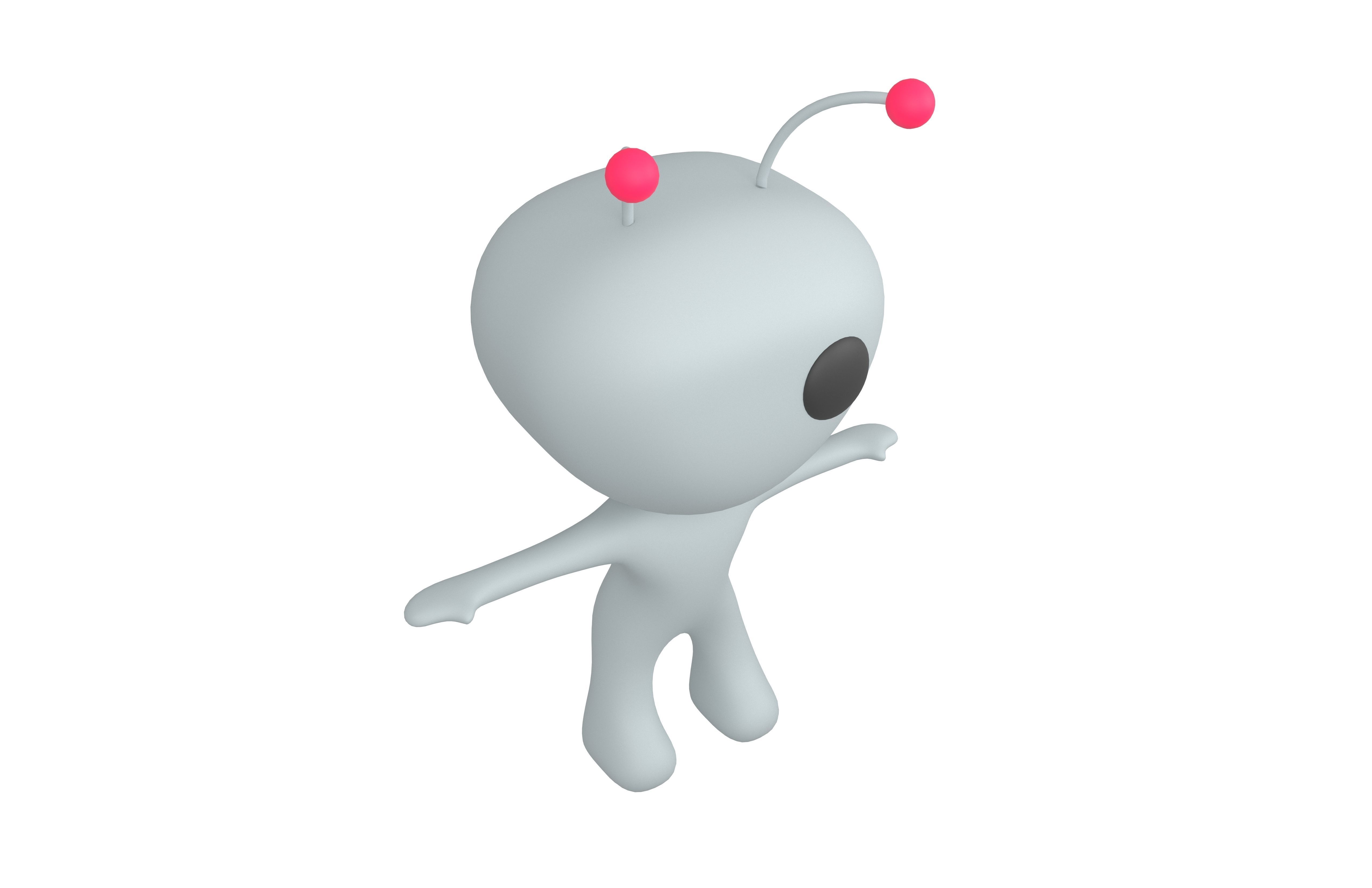 Rato Character 001 Alien v2  Low-poly 3D model_3
