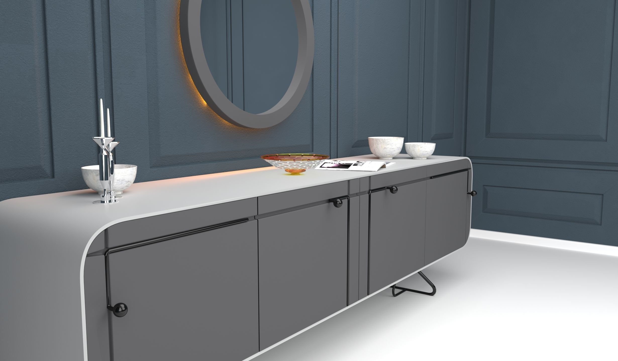 Modern Sideboard 02 3D Model 3D model_2