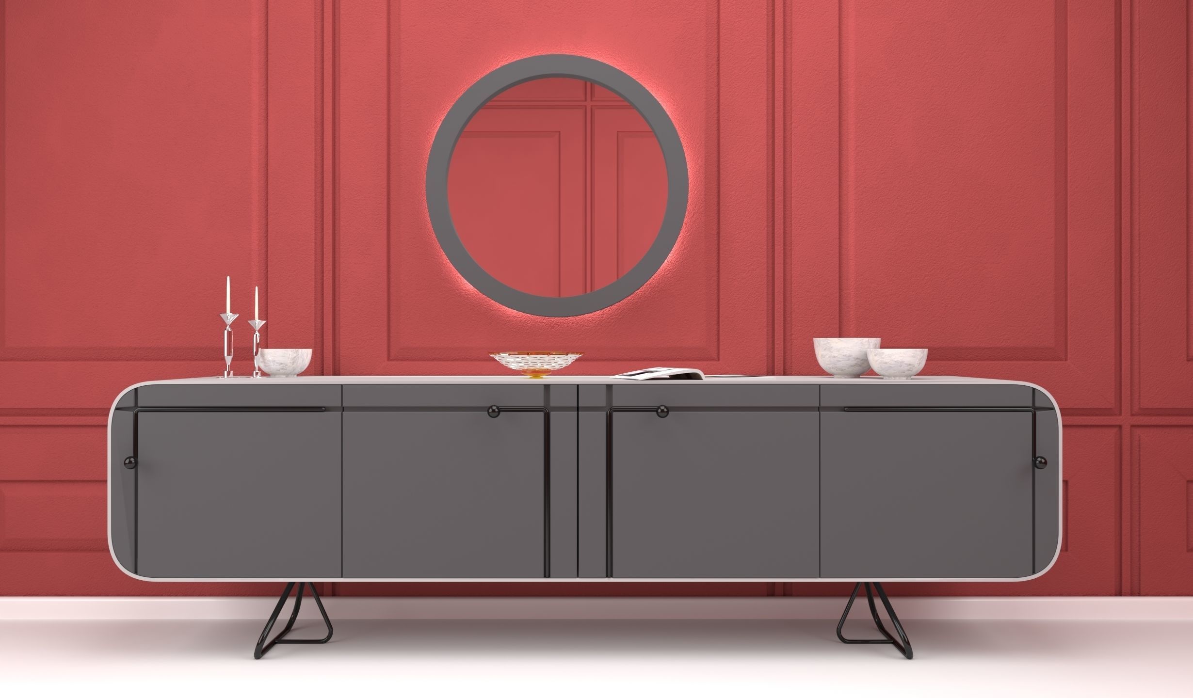 Modern Sideboard 02 3D Model 3D model_1