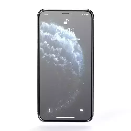 Apple IPhone 11 Pro - White 3D model Apple IPhone 11 Pro - White 3D model