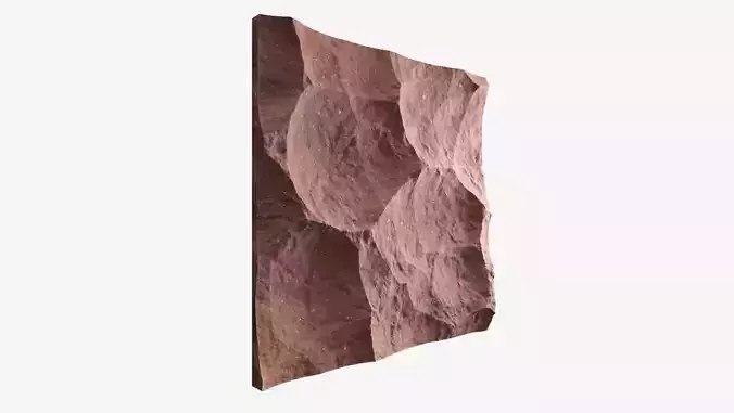 369-RockPanel piece of rock on wall