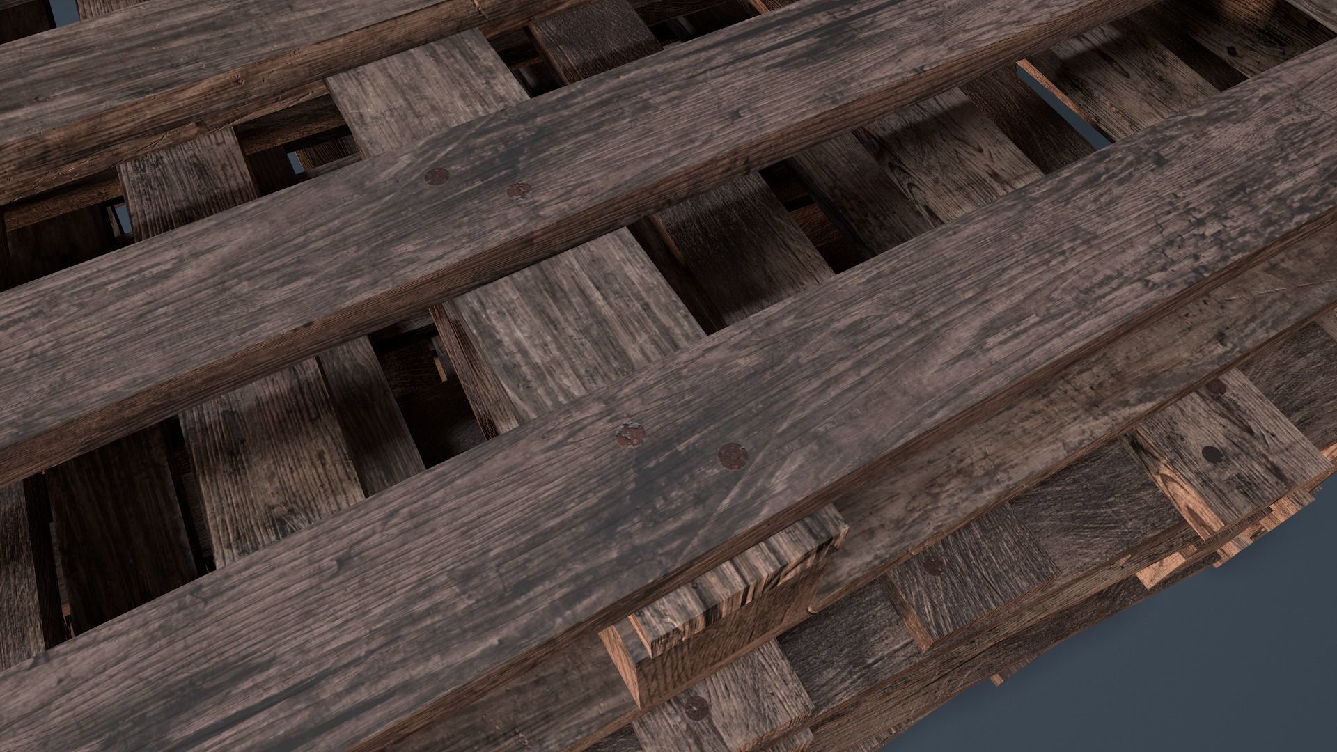 Stack of Pallets Low-poly 3D model_7