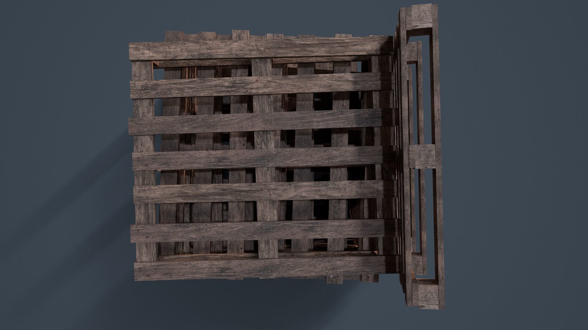Stack of Pallets Low-poly 3D model_13