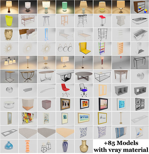 Furniture for Decoration 3D model