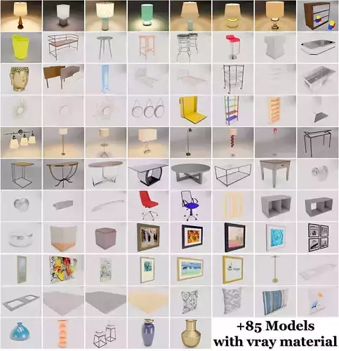 Furniture for Decoration 3D model