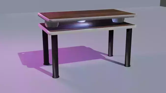 Desk 1 with marble spheres for office or luxury house 