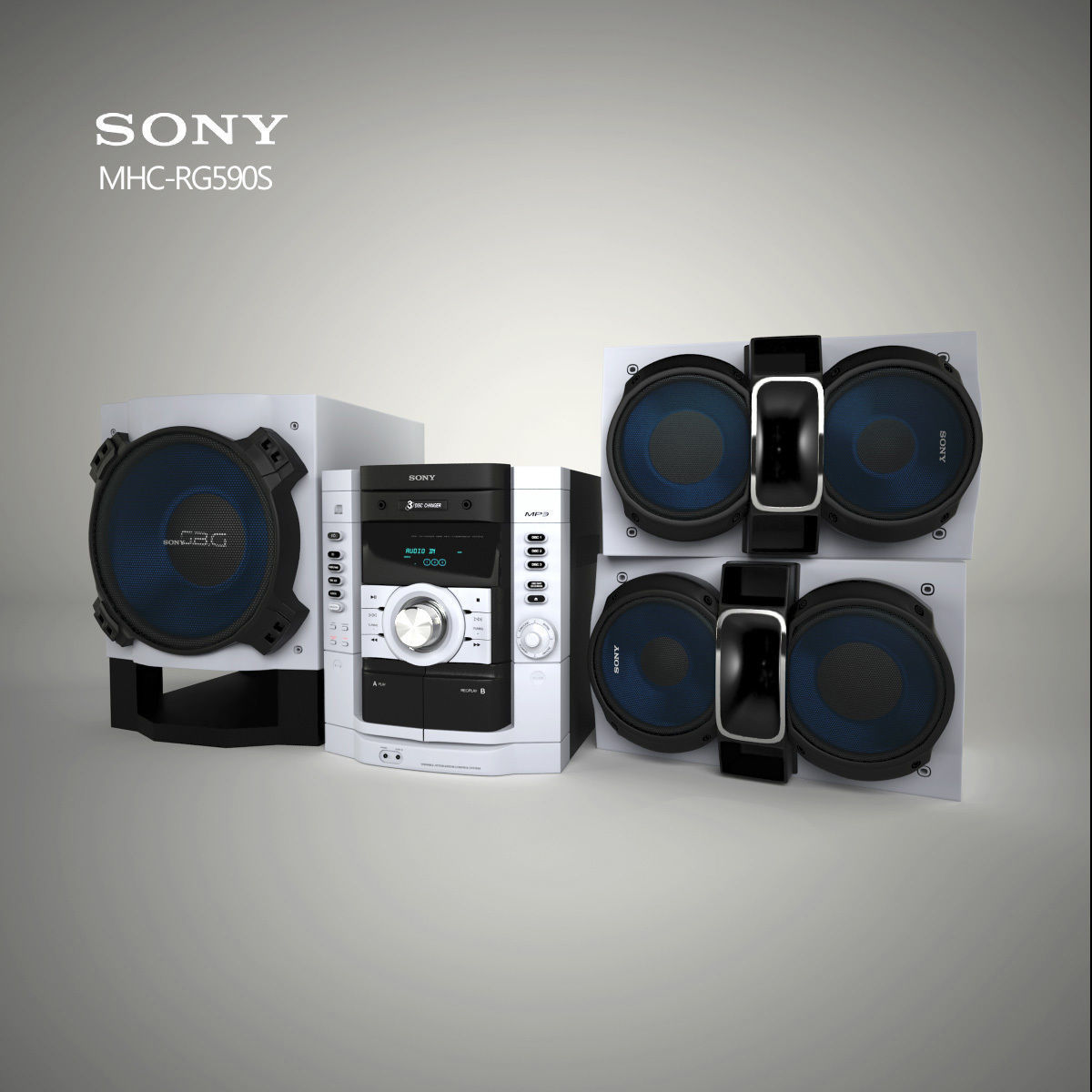 Sony MHC-RG590S 3D model | CGTrader