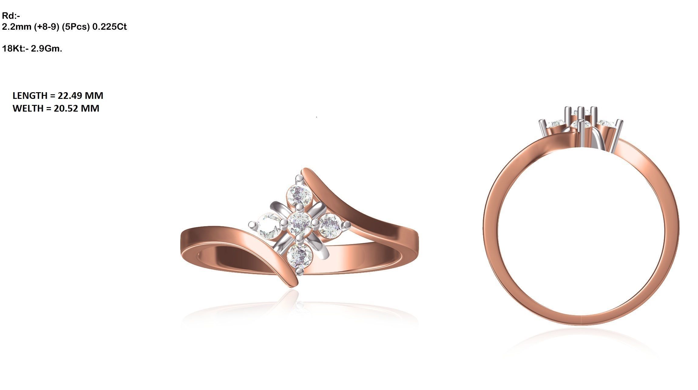 Women ring 3dm render detail 3D print model 3D print model_14