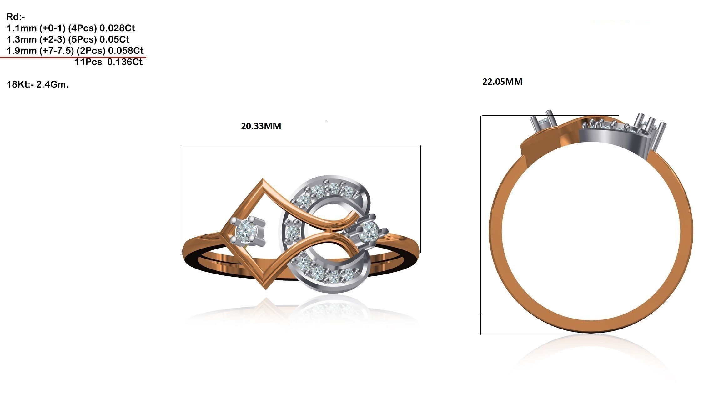 Women ring 3dm render detail 3D print model 3D print model_16